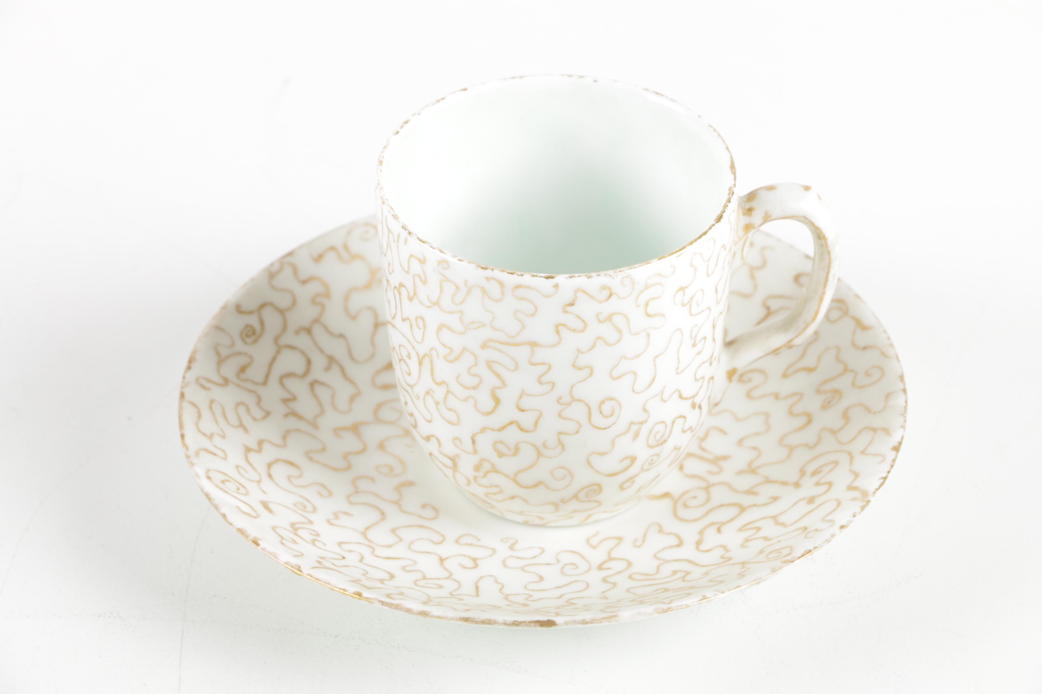 Vintage Porcelain Demitasse Cups and Saucers Including Lenox