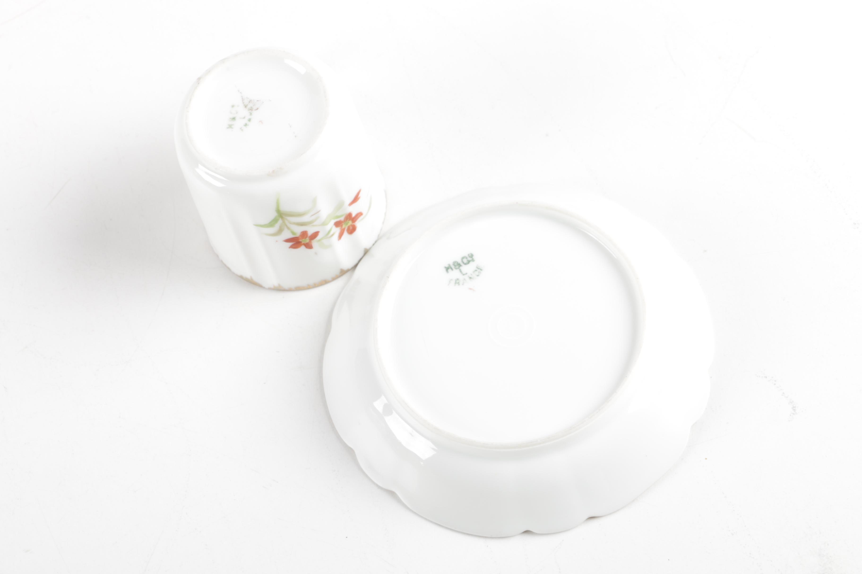 Vintage Porcelain Demitasse Cups and Saucers Including Lenox