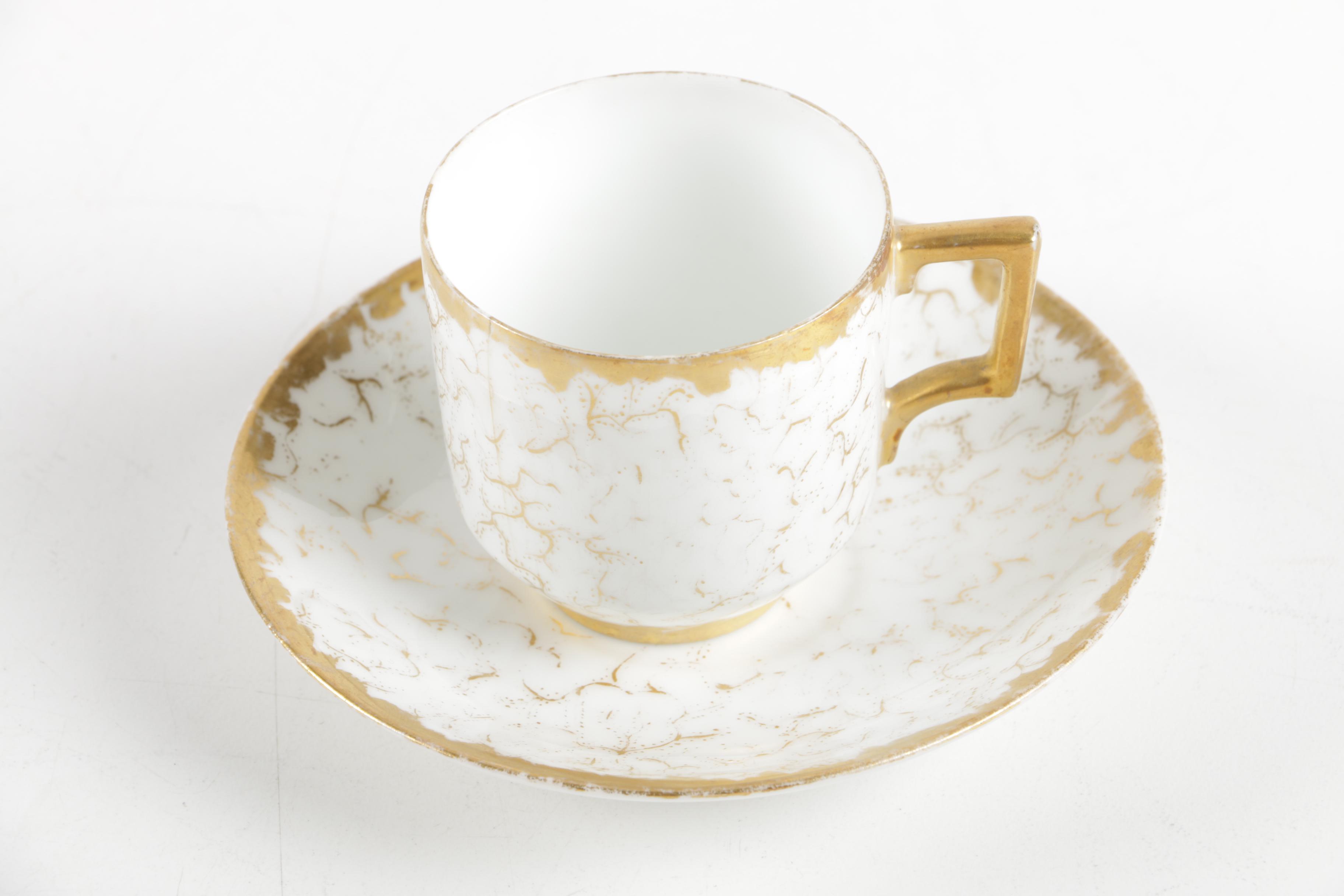 Vintage Porcelain Demitasse Cups and Saucers Including Lenox