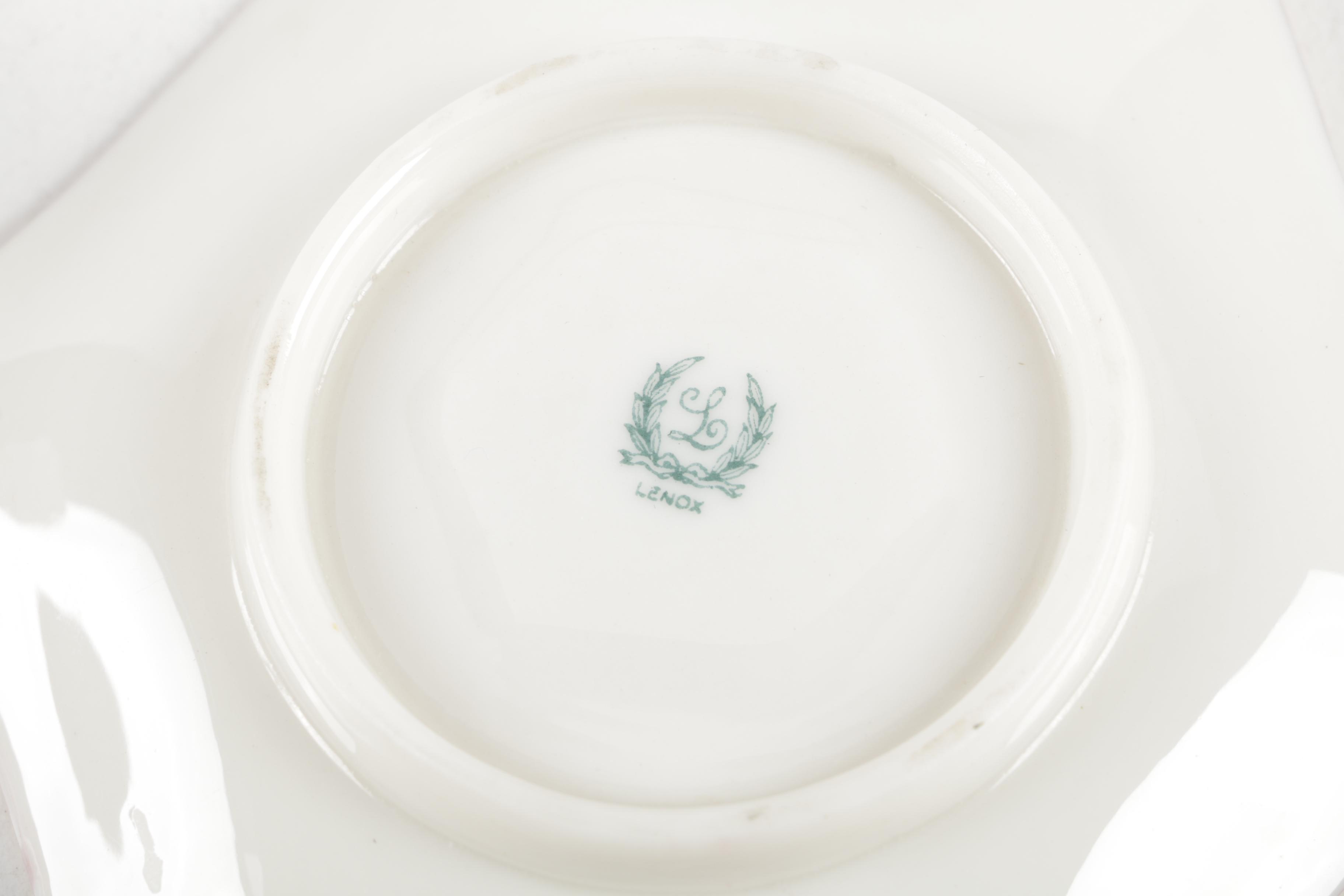 Vintage Porcelain Demitasse Cups and Saucers Including Lenox