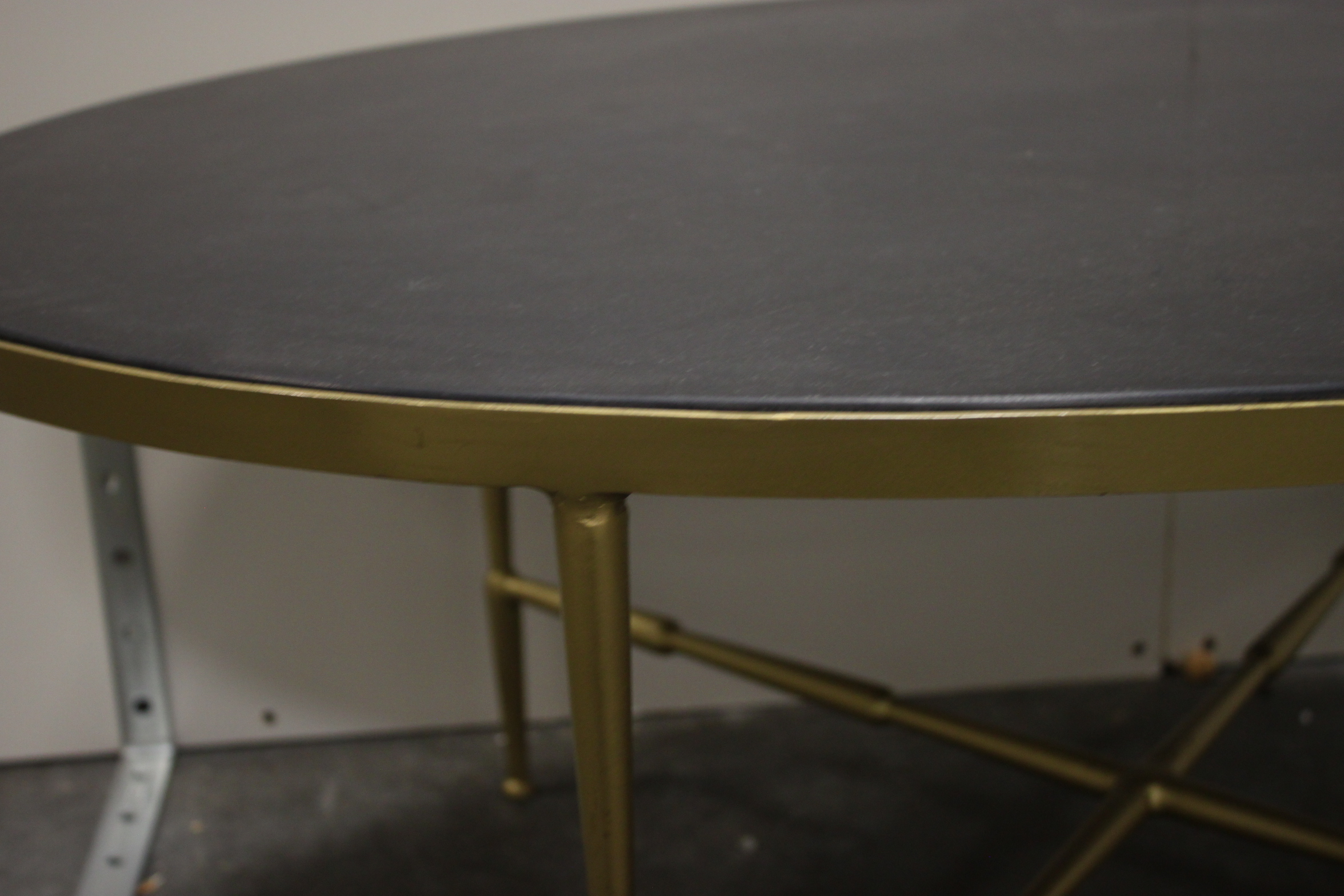 Hollywood Regency Style Stoneware Top Coffee Table