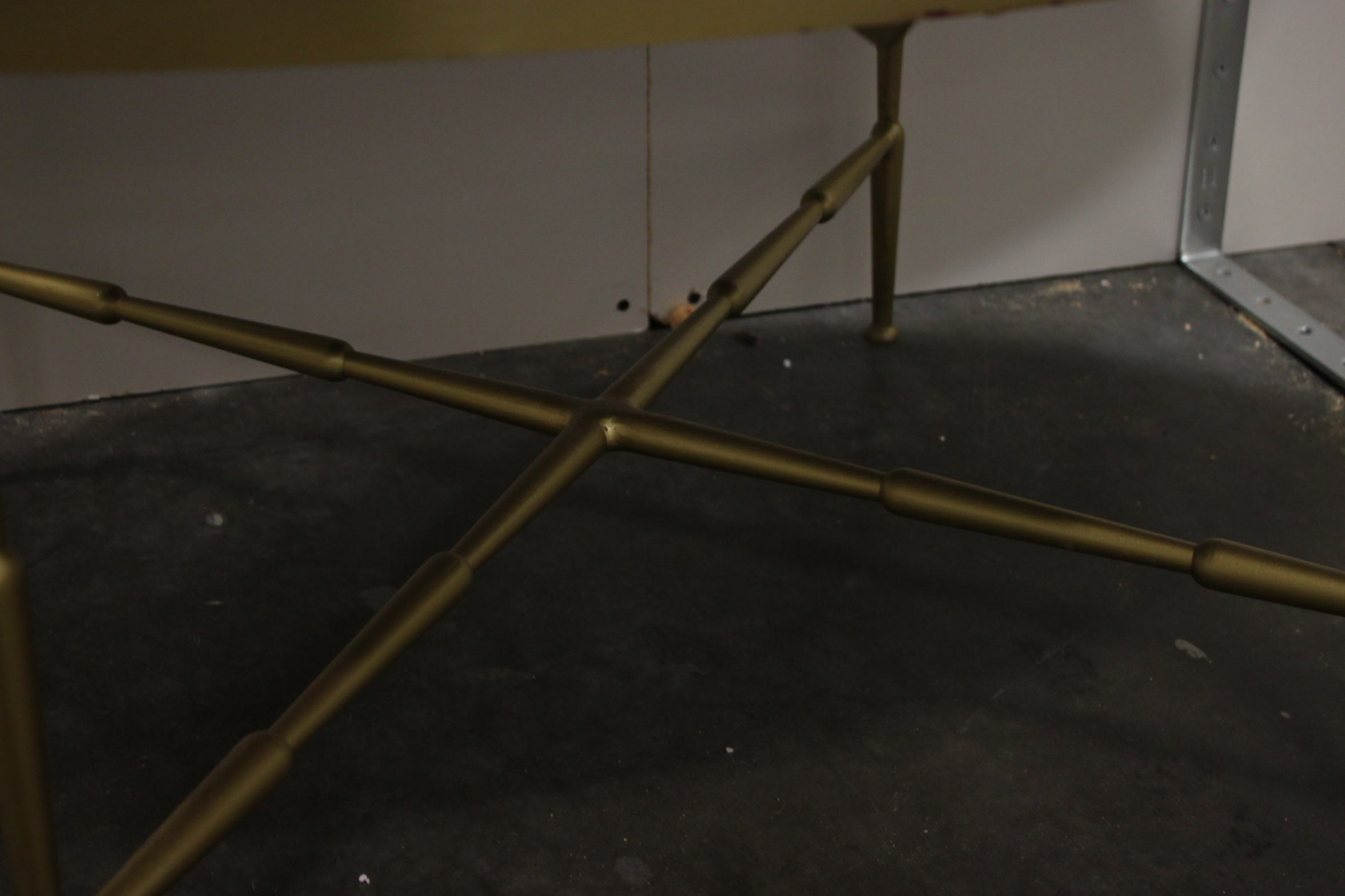 Hollywood Regency Style Stoneware Top Coffee Table