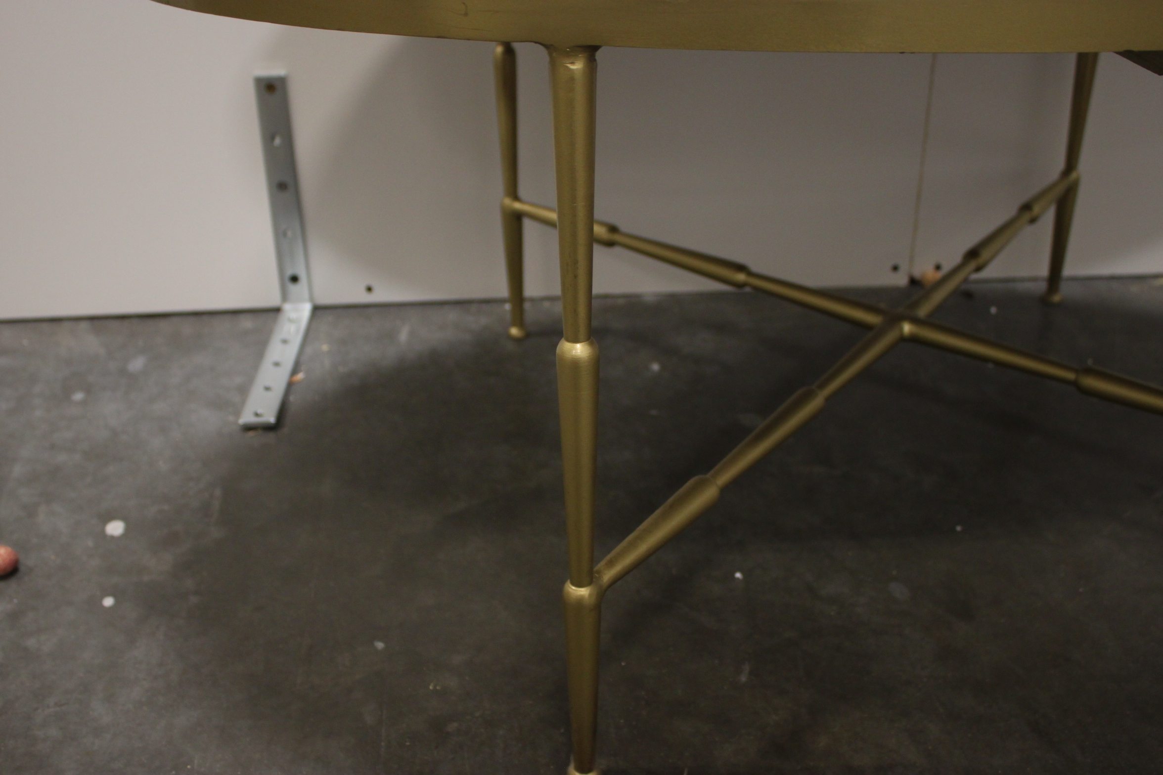 Hollywood Regency Style Stoneware Top Coffee Table