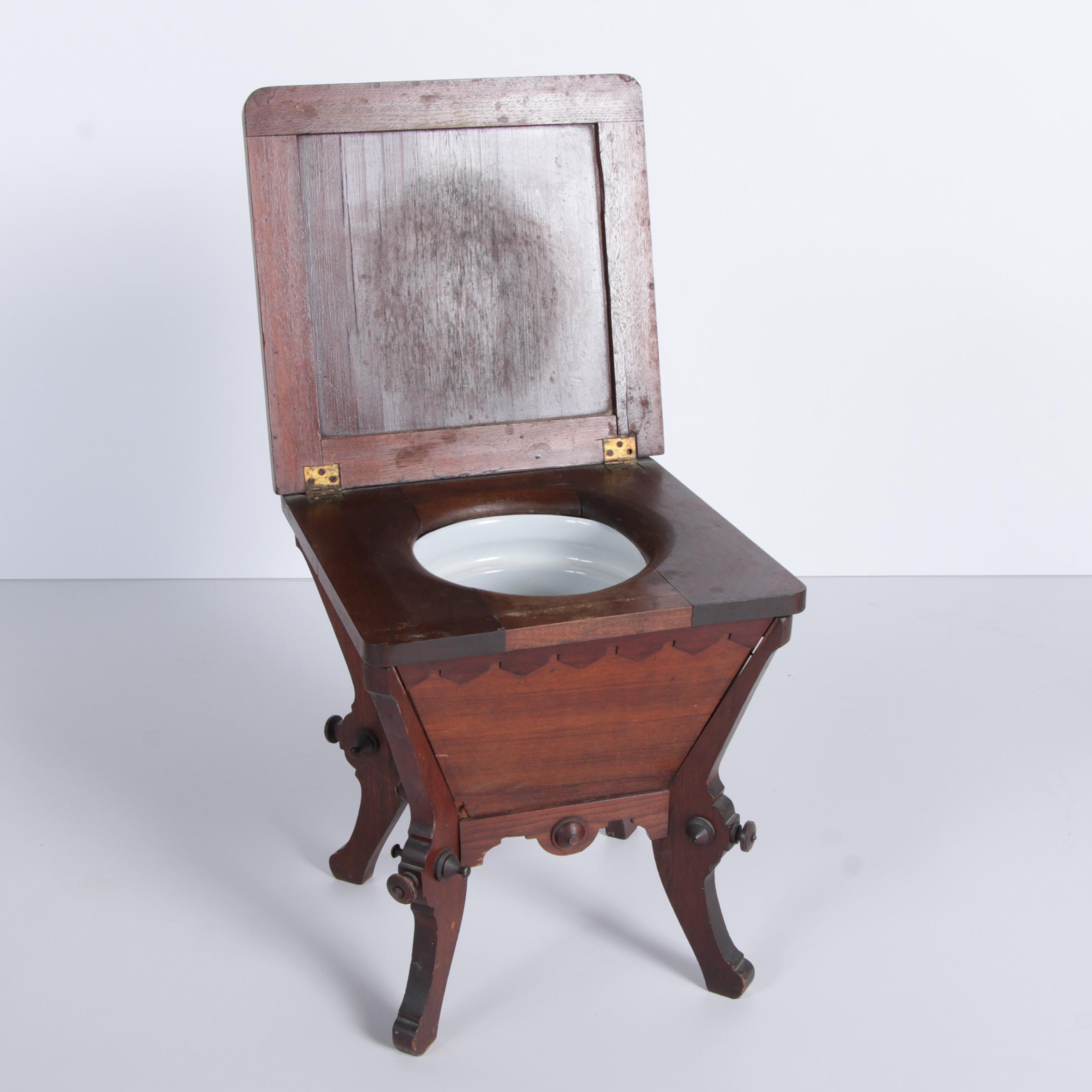 Antique Victorian Eastlake Style Chamber Pot