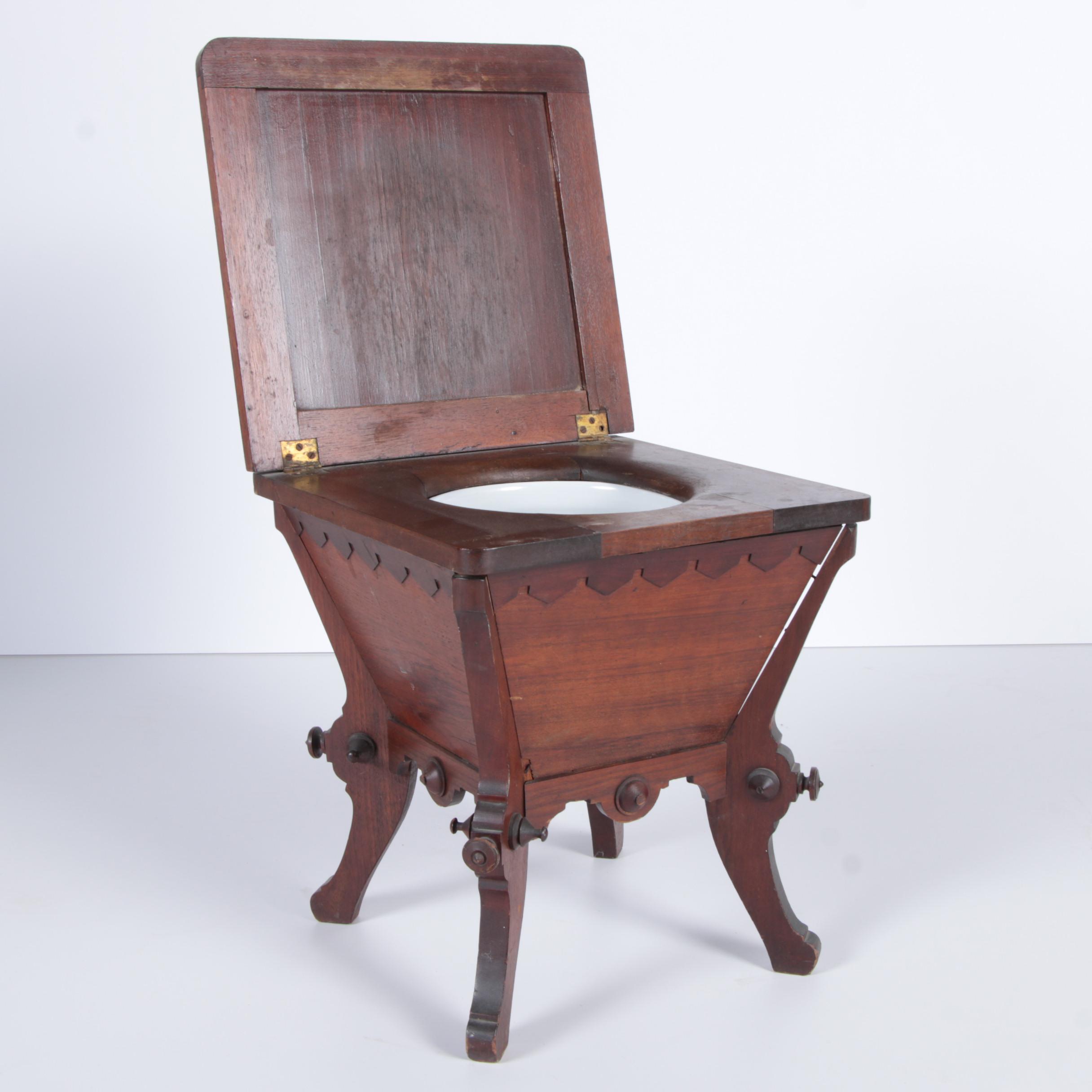 Antique Victorian Eastlake Style Chamber Pot