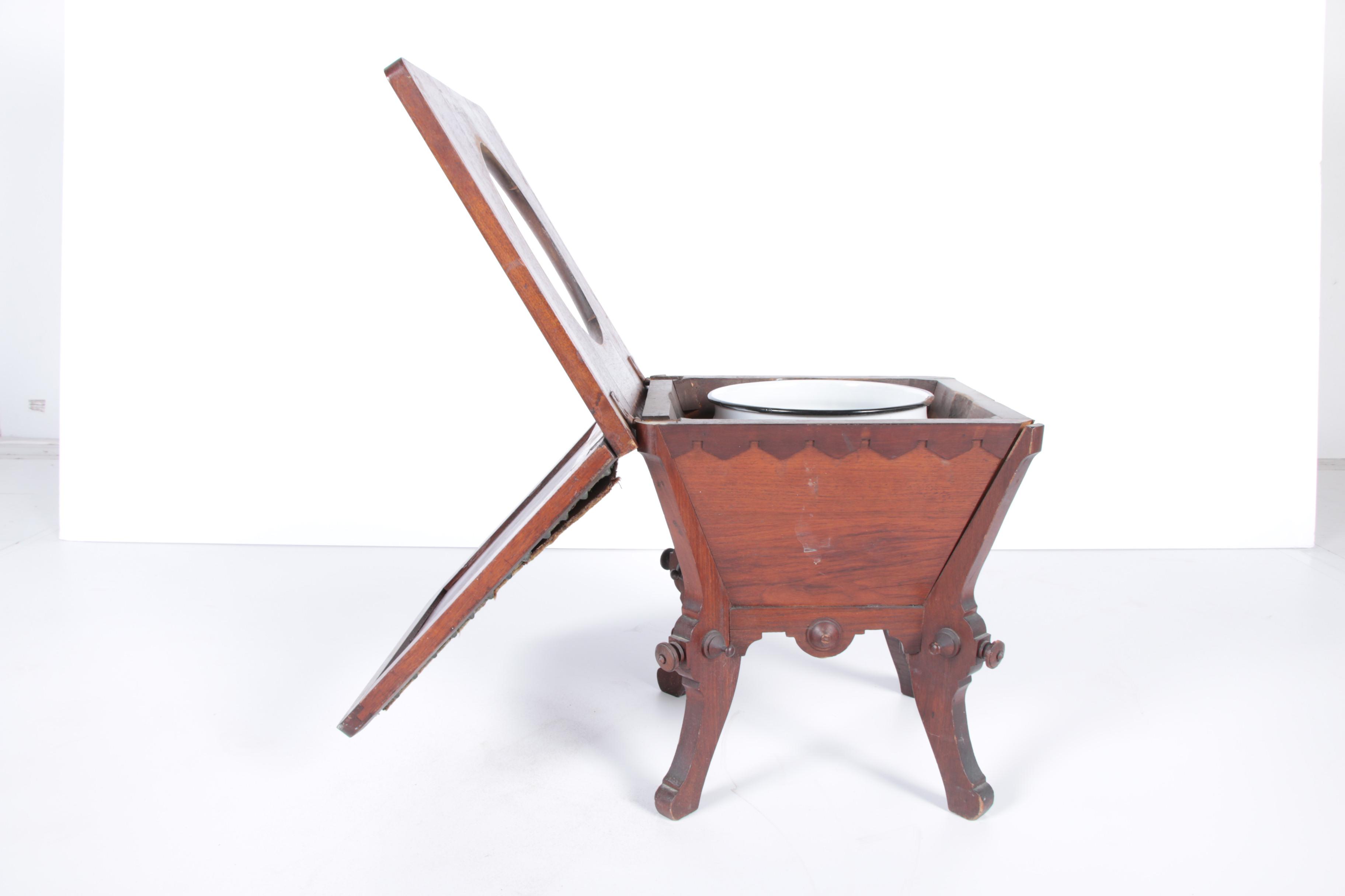 Antique Victorian Eastlake Style Chamber Pot