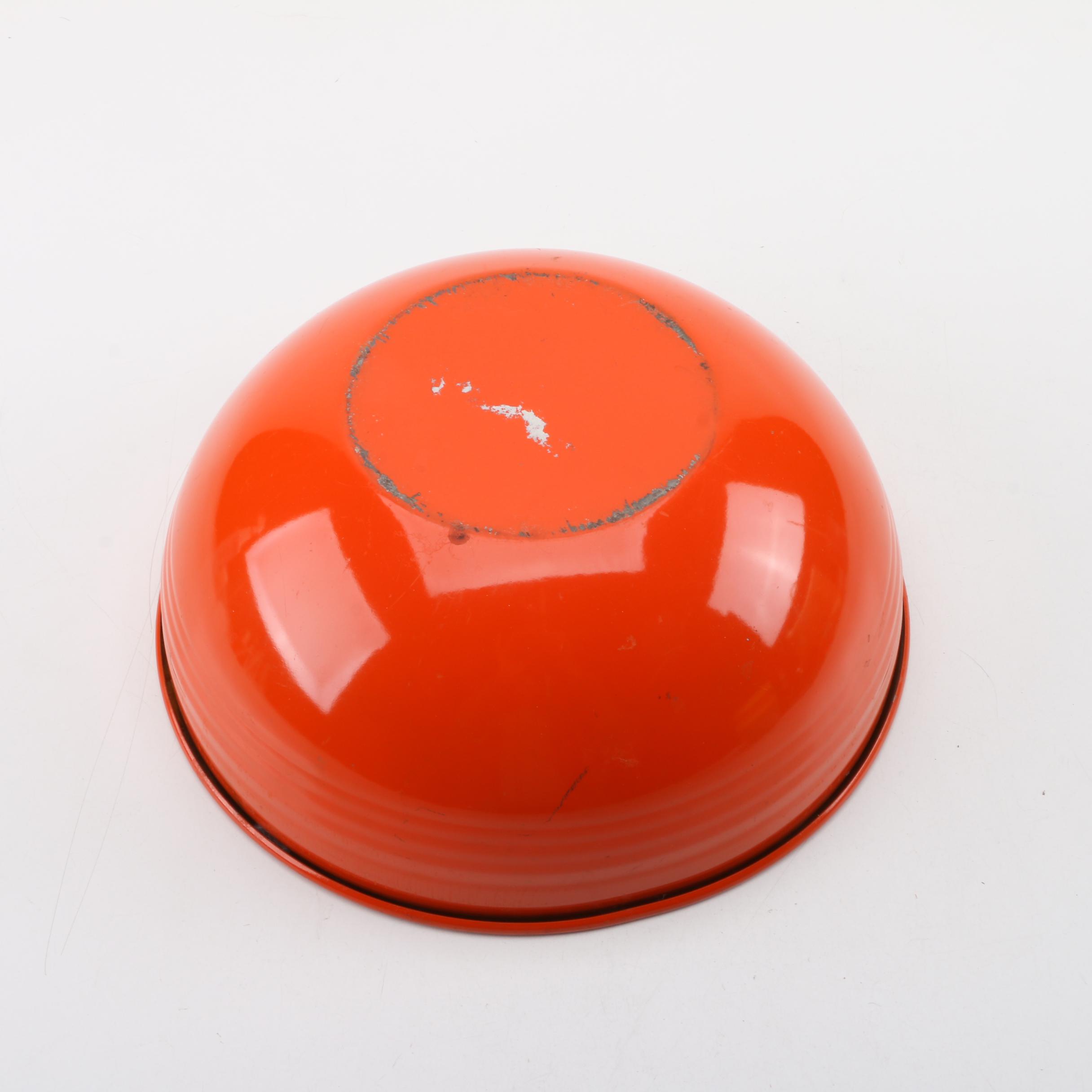 Primary Colored Enameled Metal Bowls