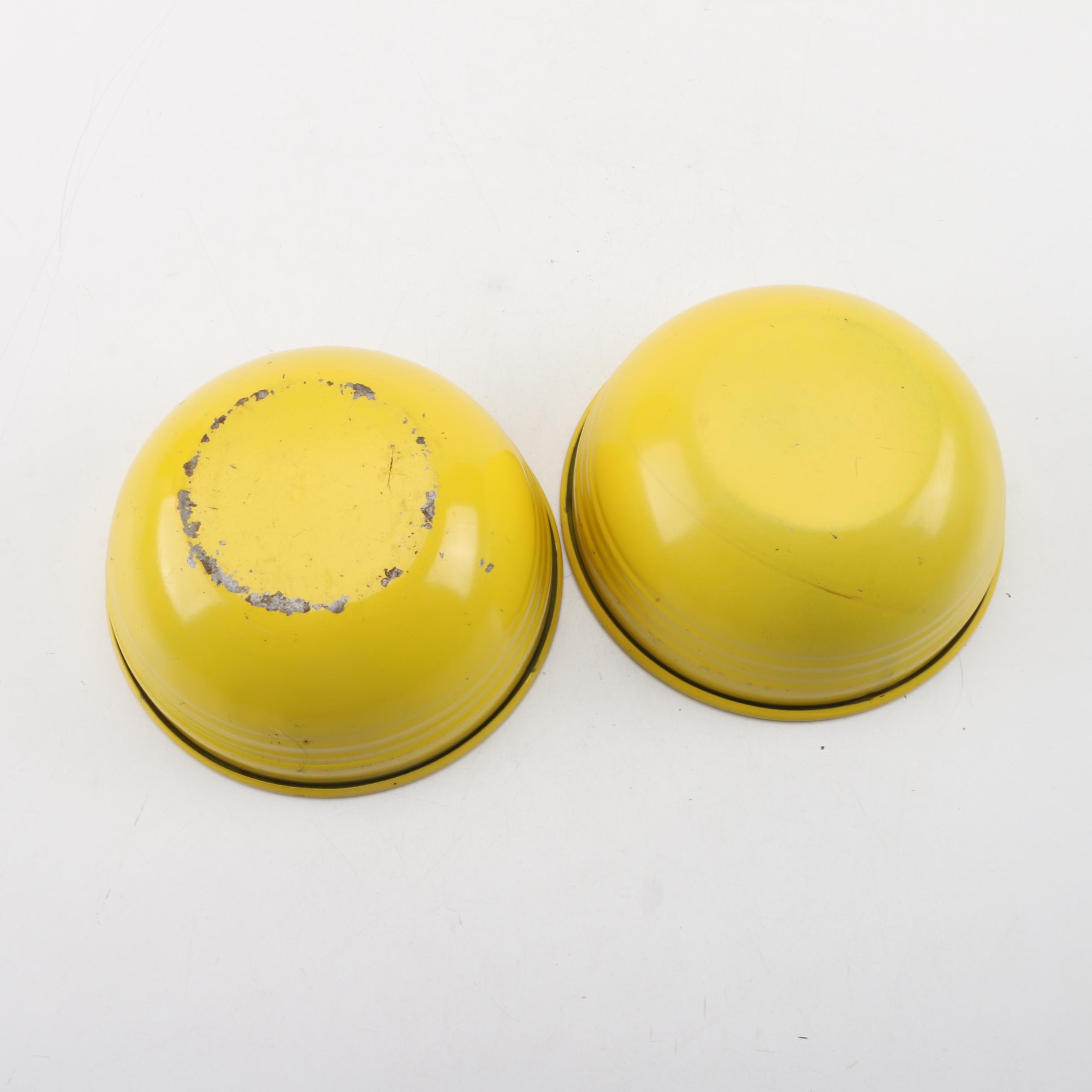 Primary Colored Enameled Metal Bowls