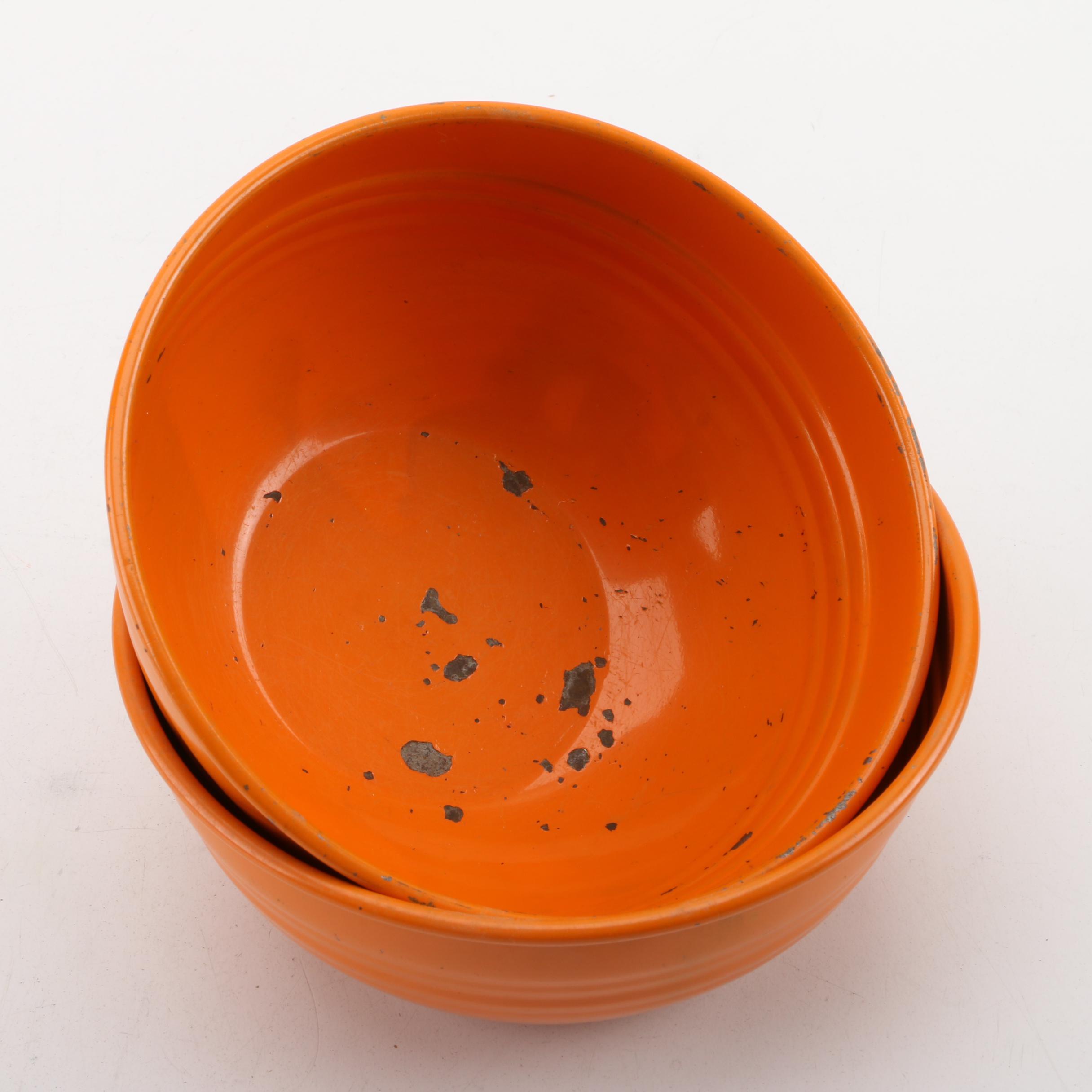 Primary Colored Enameled Metal Bowls