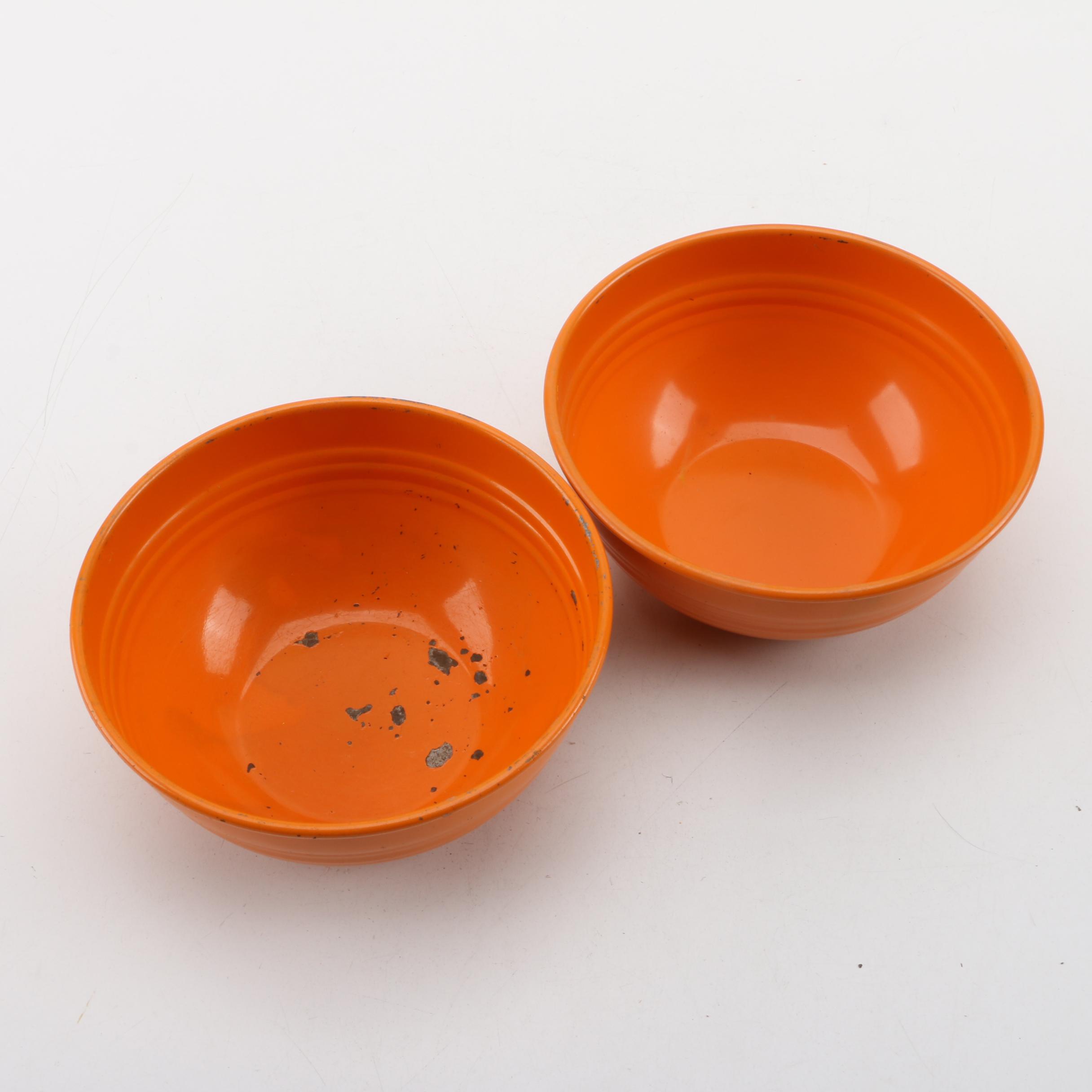 Primary Colored Enameled Metal Bowls