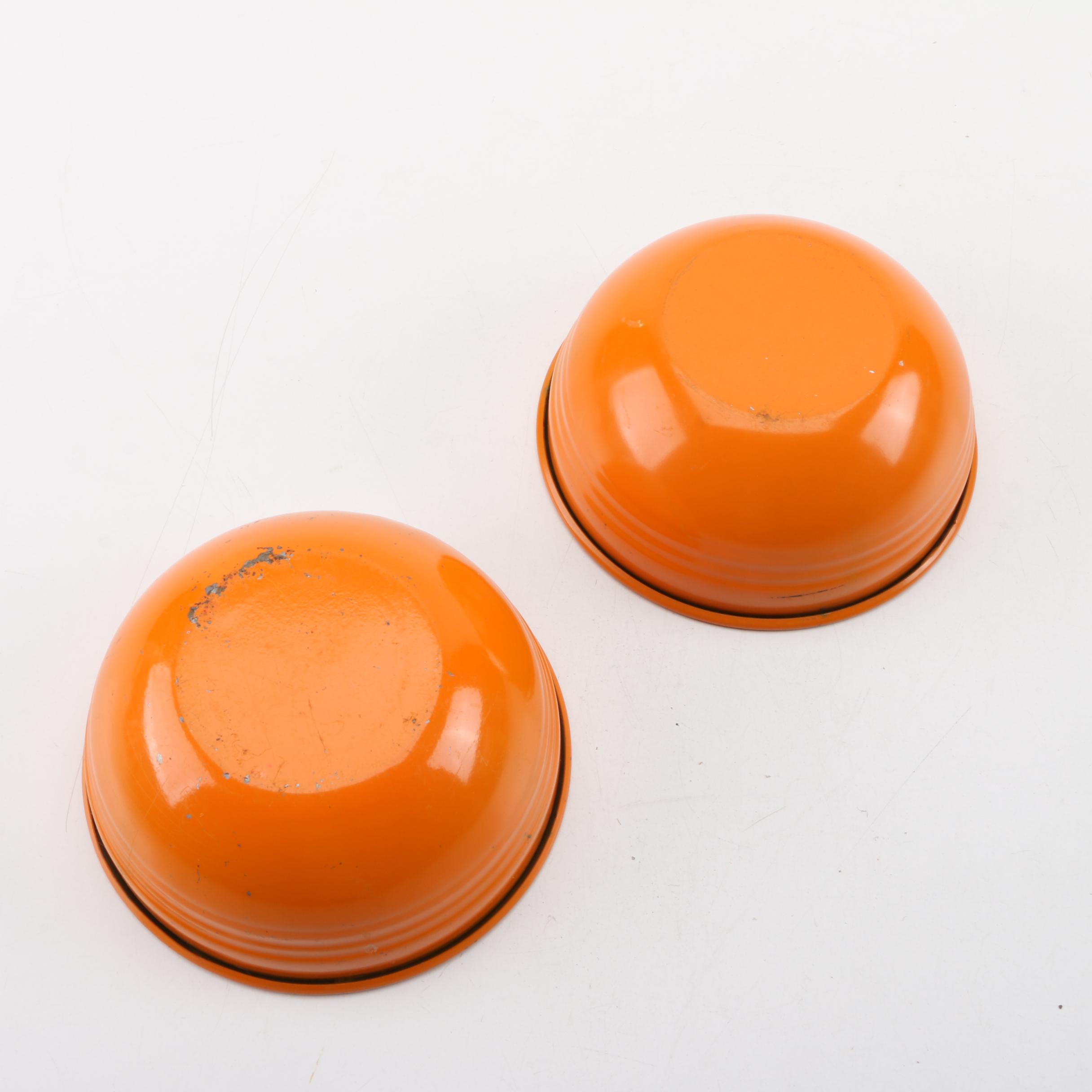 Primary Colored Enameled Metal Bowls