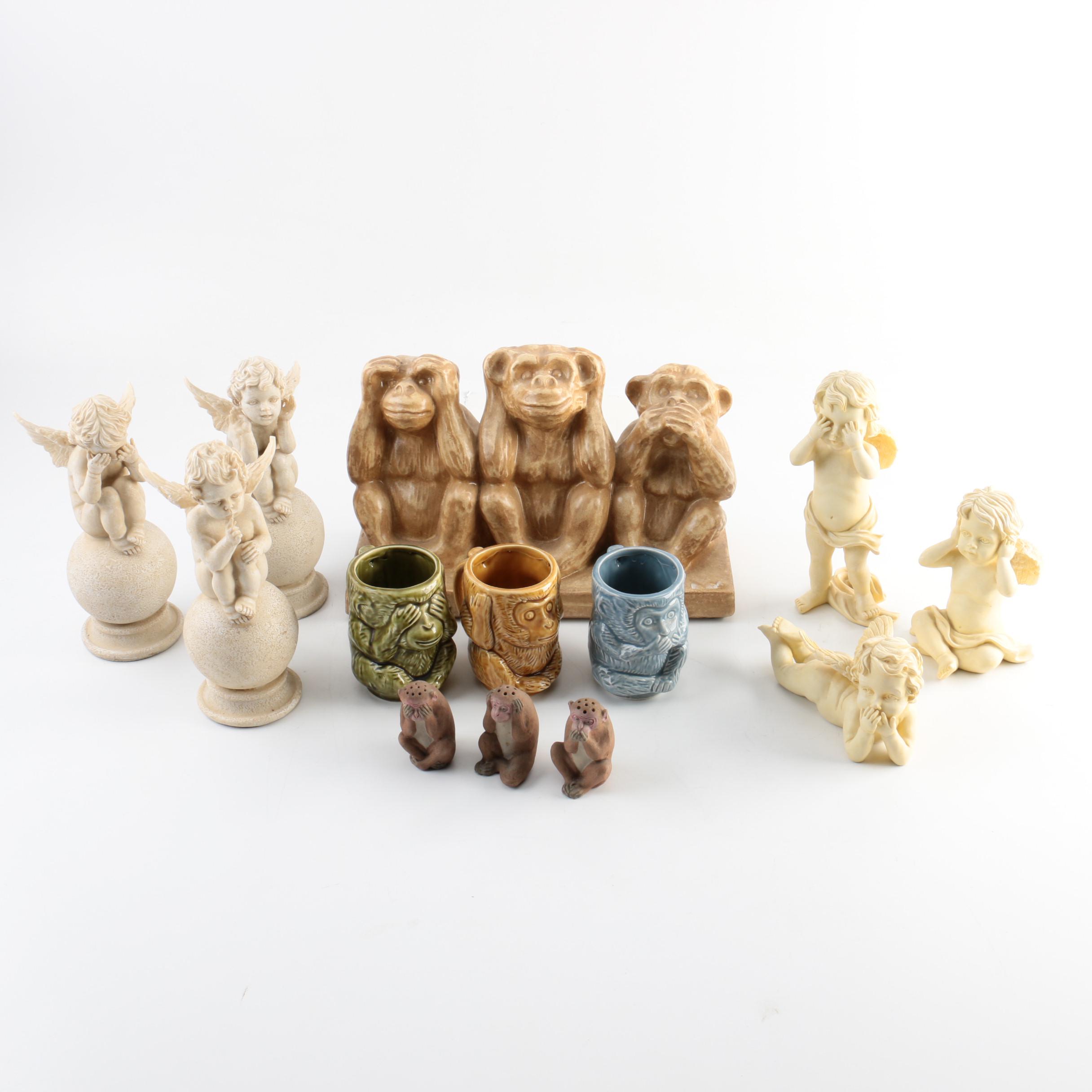 "Hear No, See No, Speak No Evil" Figurines