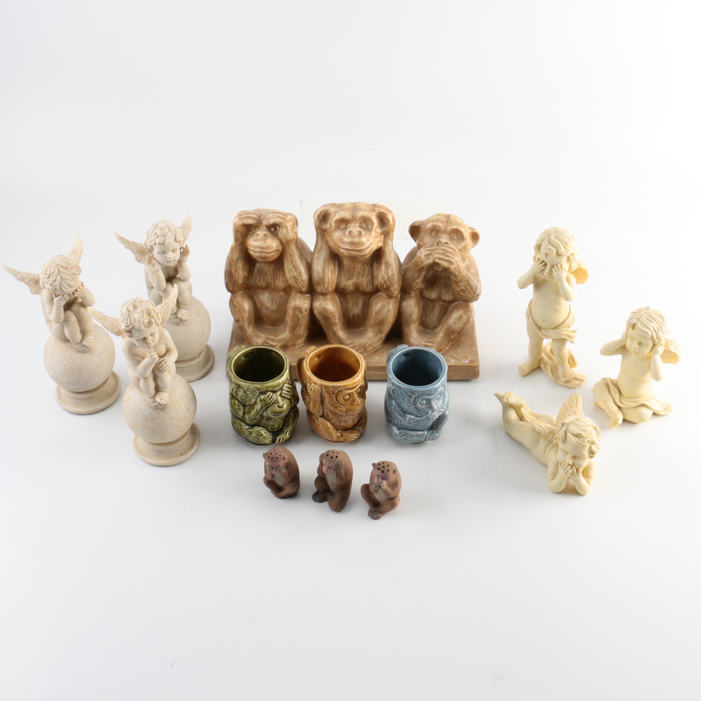"Hear No, See No, Speak No Evil" Figurines