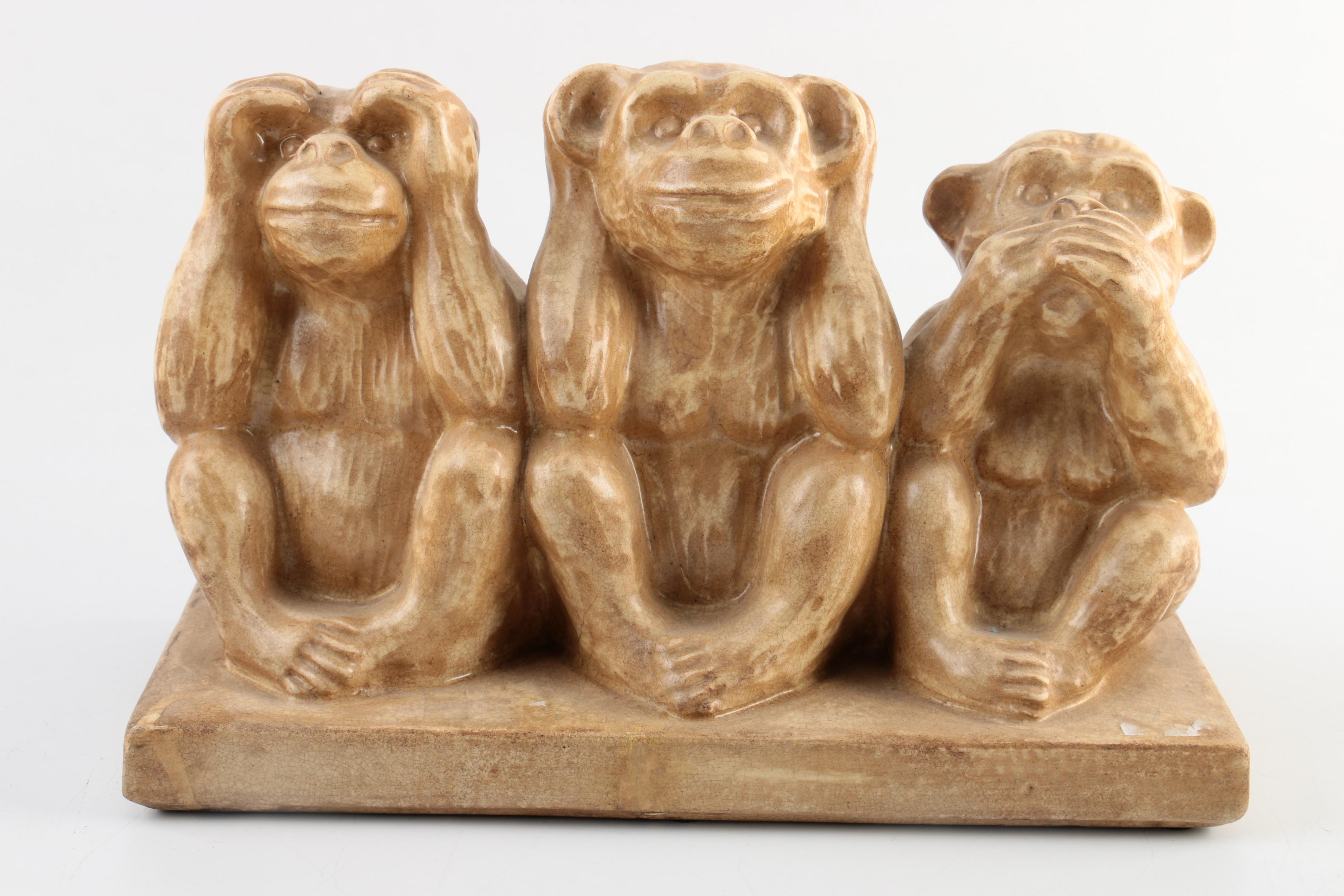 "Hear No, See No, Speak No Evil" Figurines
