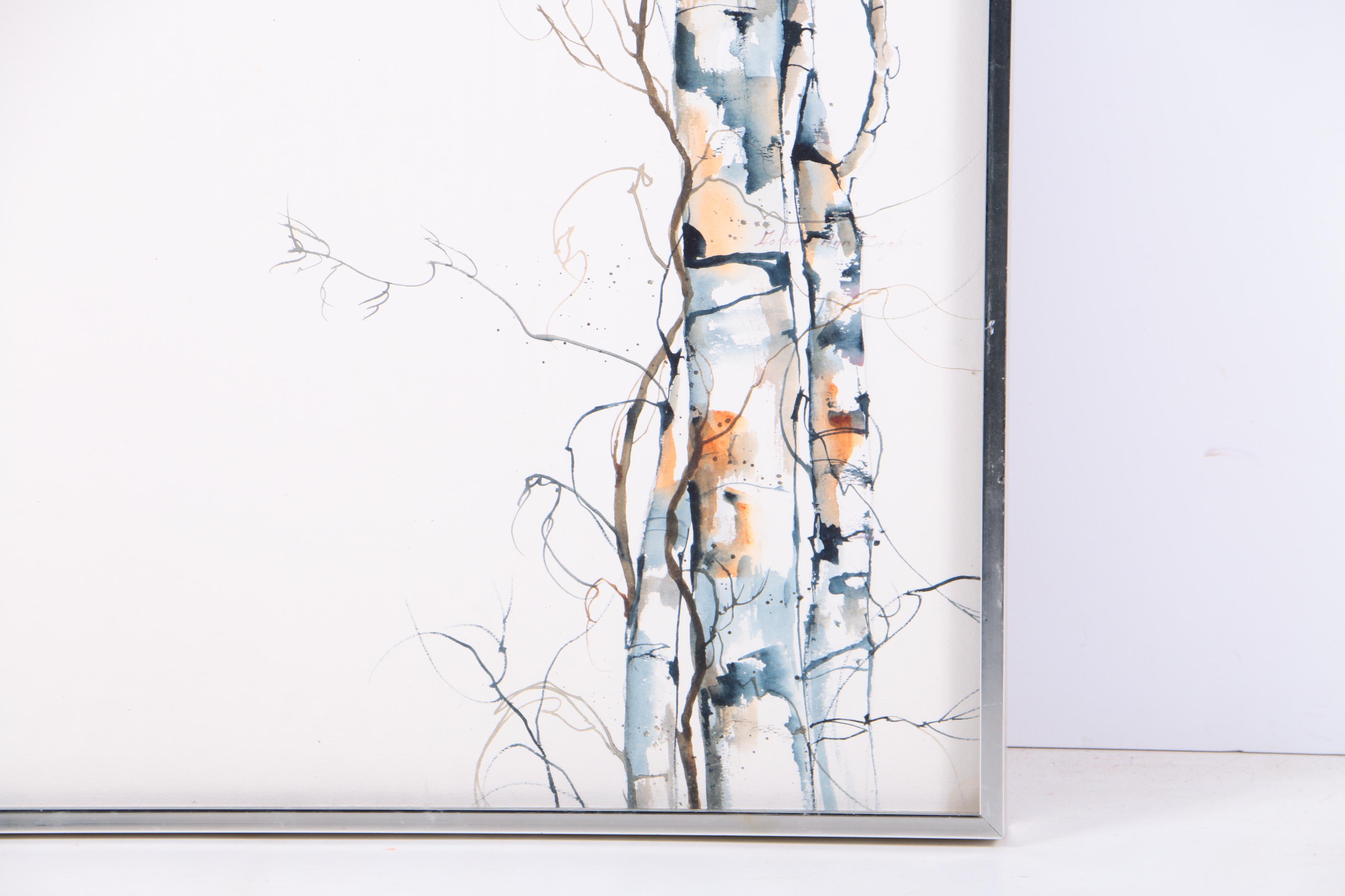 Dolores Ann Ziegler Watercolor on Paper of a Rustic Landscape