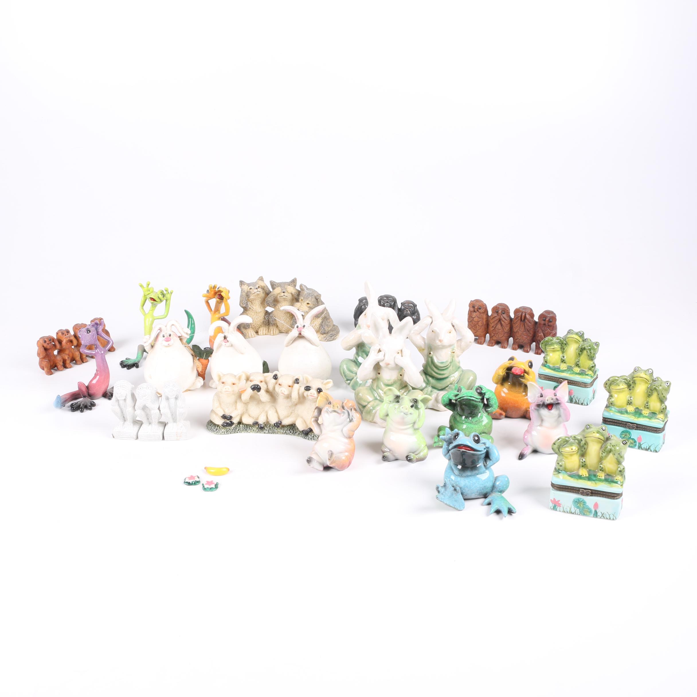 "Hear No, See No, Speak No Evil" Figurines