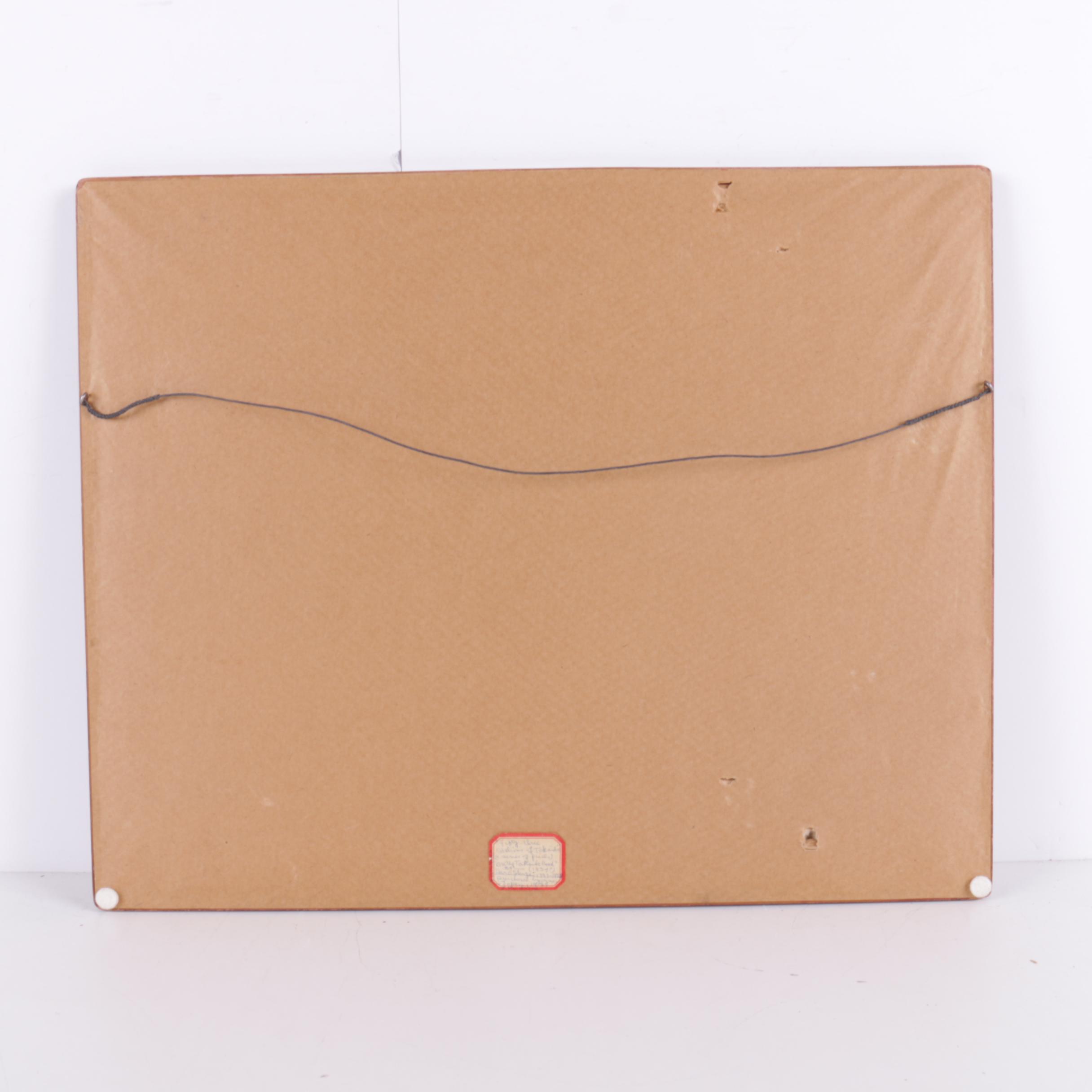 Vintage Woodblock on Paper Print "On The Tokaido Road" after Hiro Shige