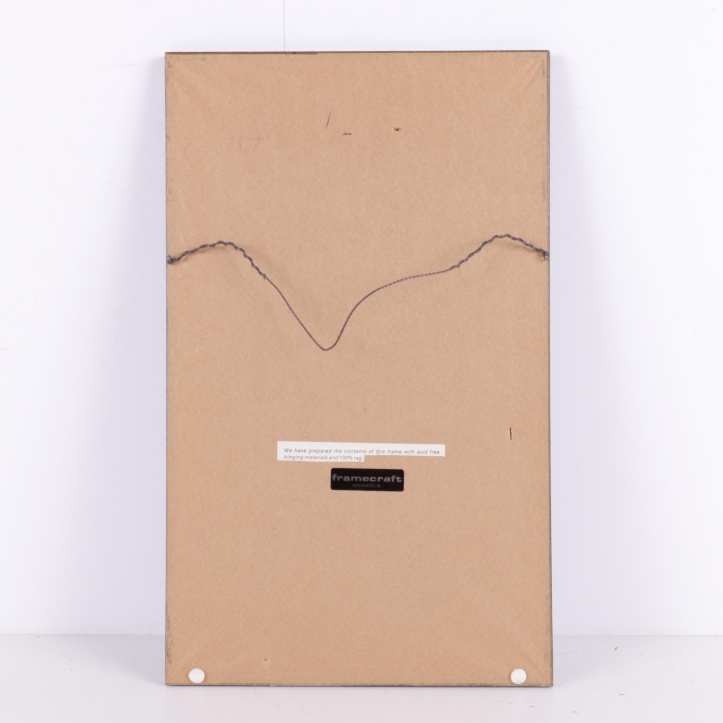 Kitagawa Utamaro "The White Surcoat" Woodblock Print Restrike