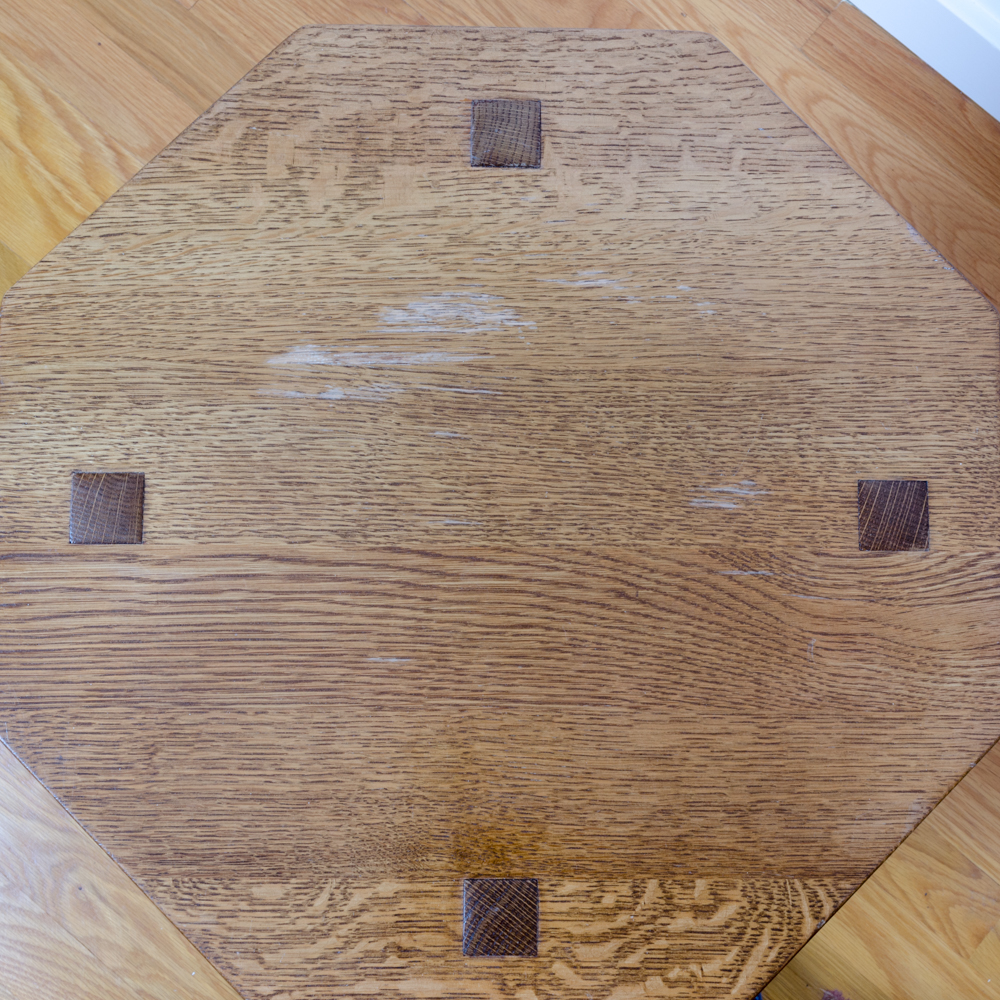 Vintage Arts and Crafts Style Oak Side Table by Stickley