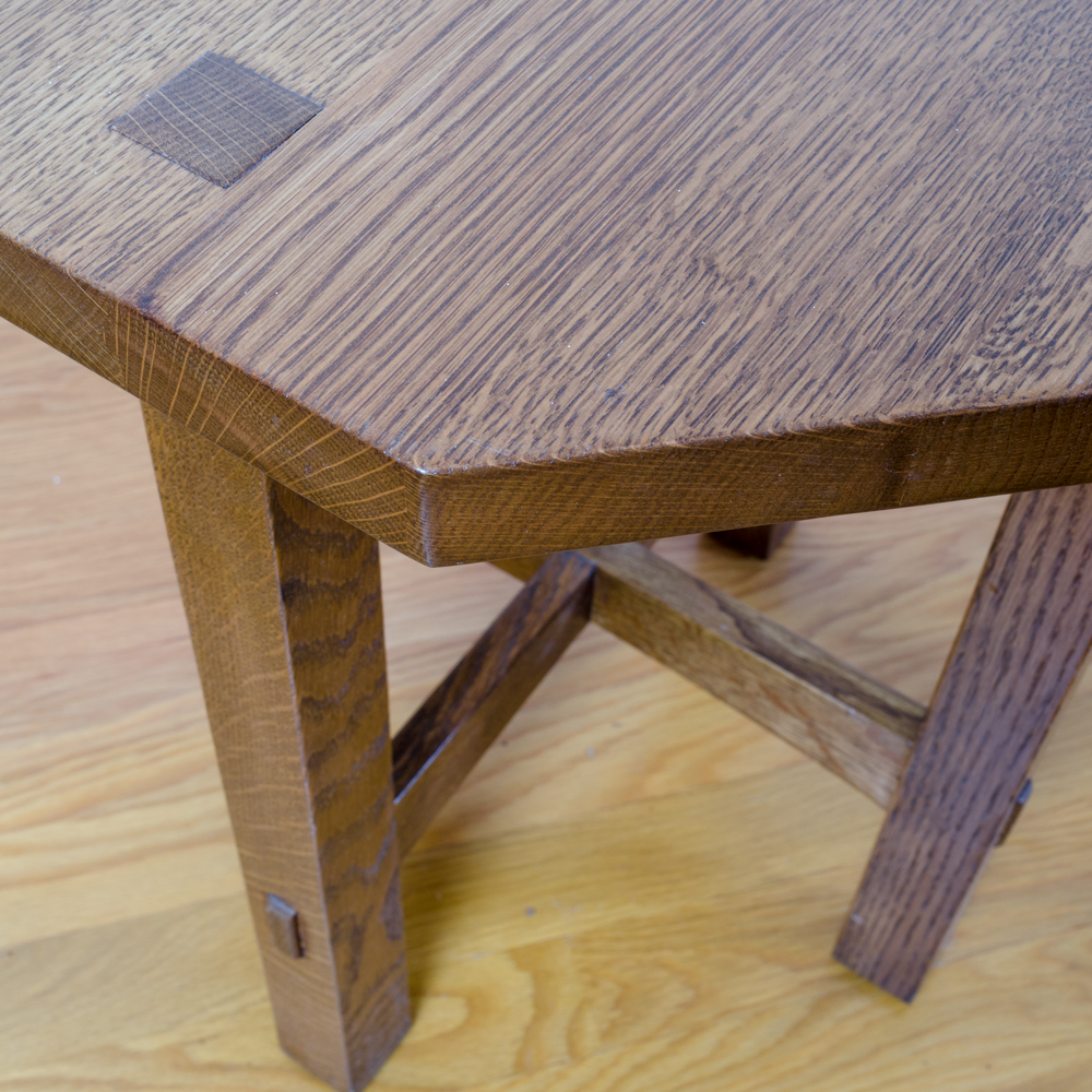 Vintage Arts and Crafts Style Oak Side Table by Stickley