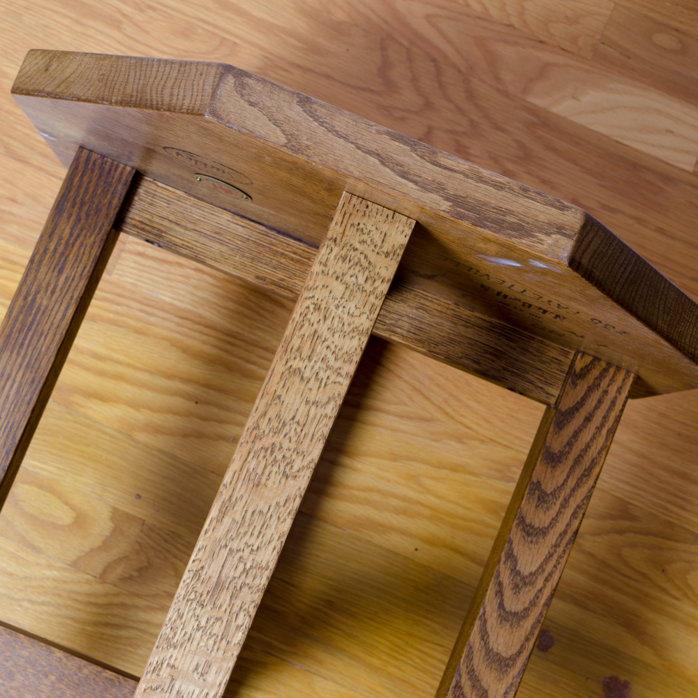 Vintage Arts and Crafts Style Oak Side Table by Stickley
