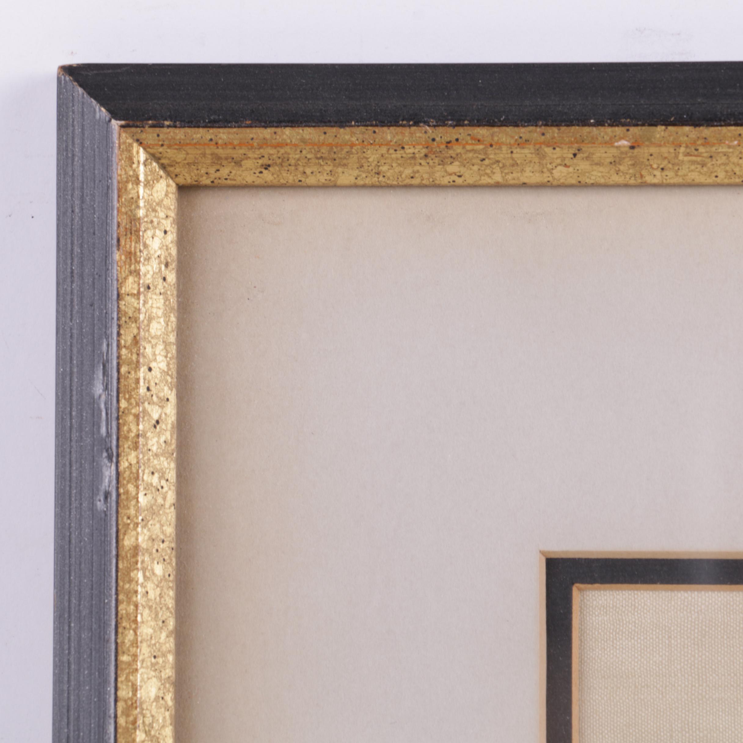 East Asian-Style Gouache Painting of a Man and a Horse on Silk