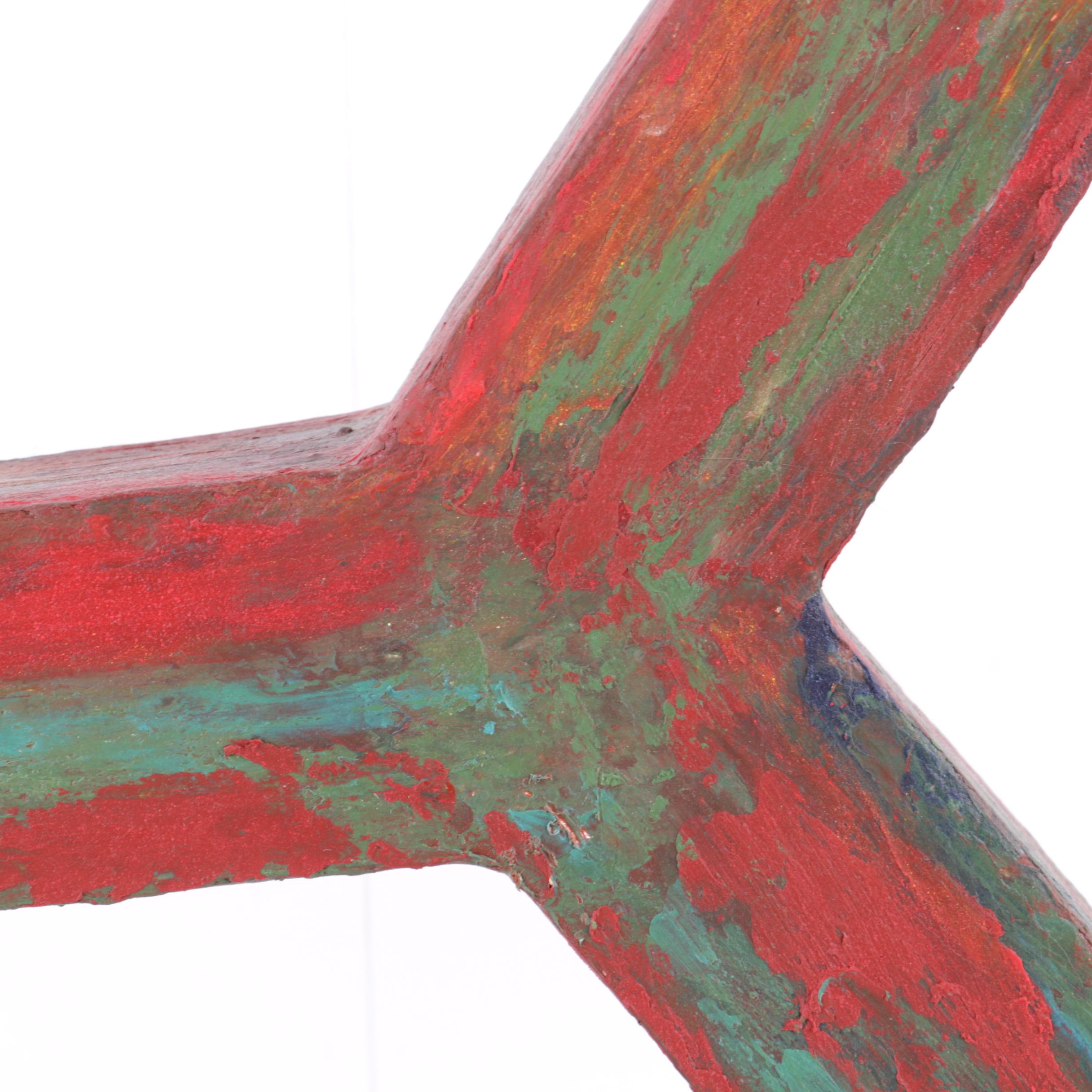 Bill Schiffer Wax on Wood Sculpture "Cube"