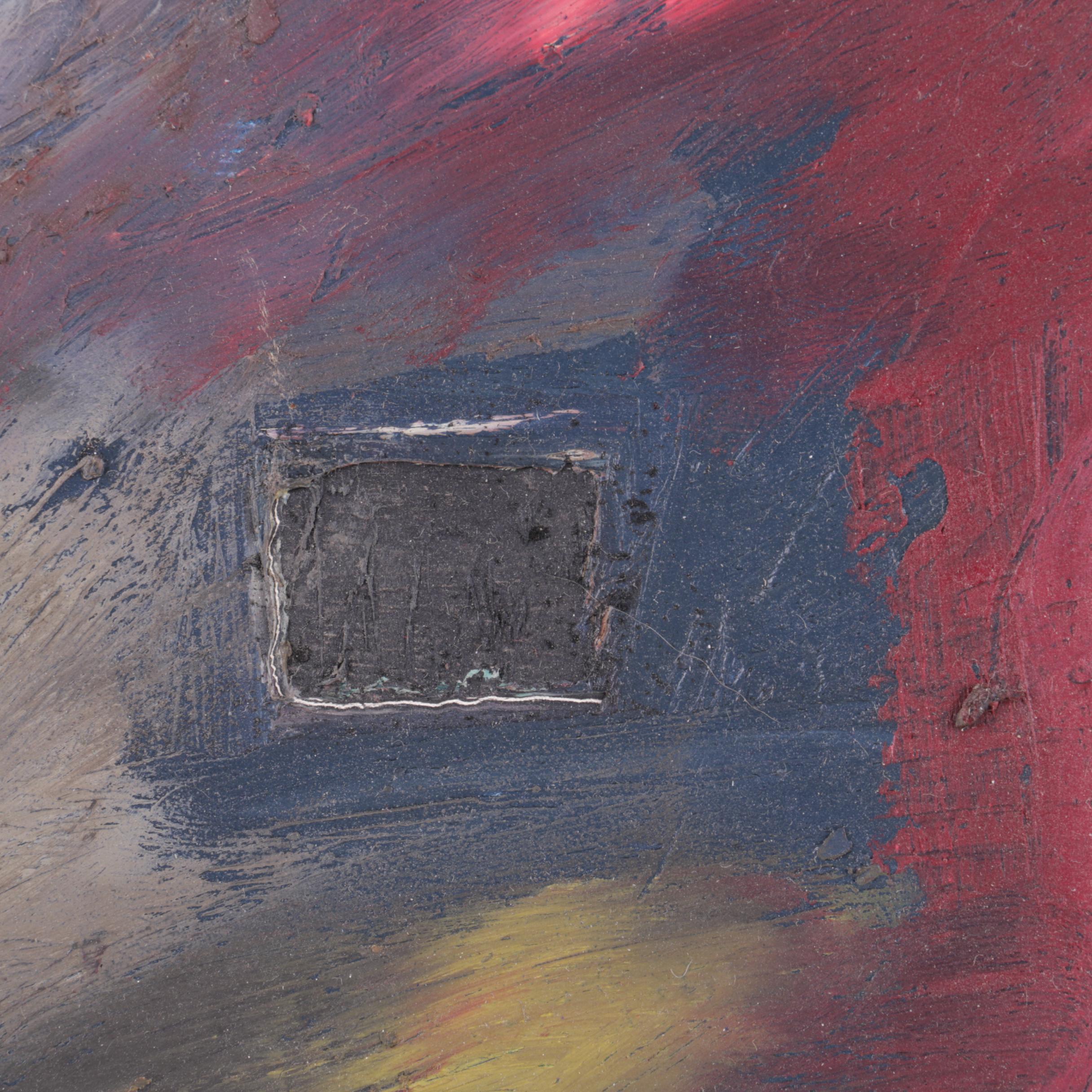 Bill Schiffer Original 1977 Oil Painting of Expressionist Forms