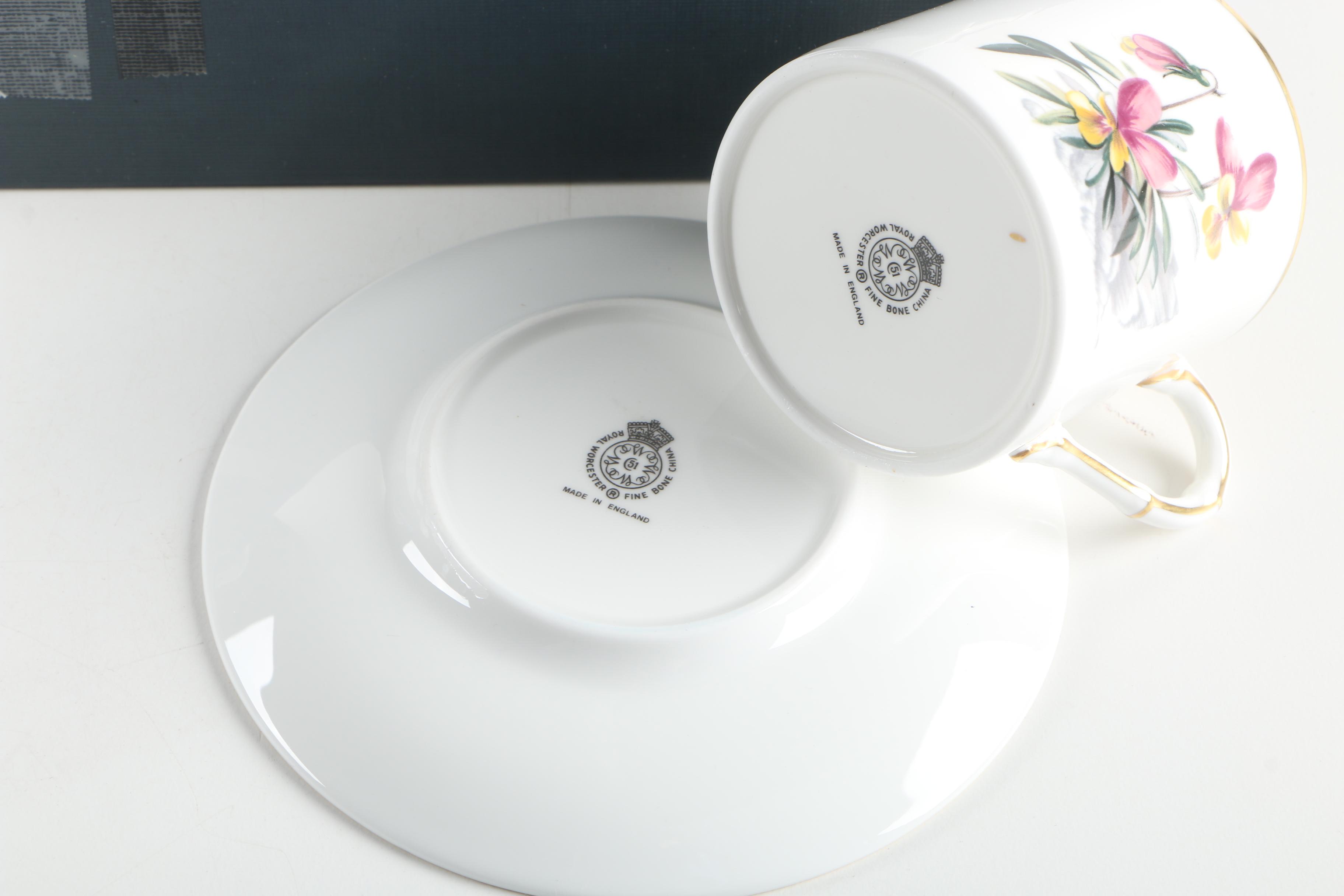 Royal Worcester "Alpine Flowers" Fine Bone China