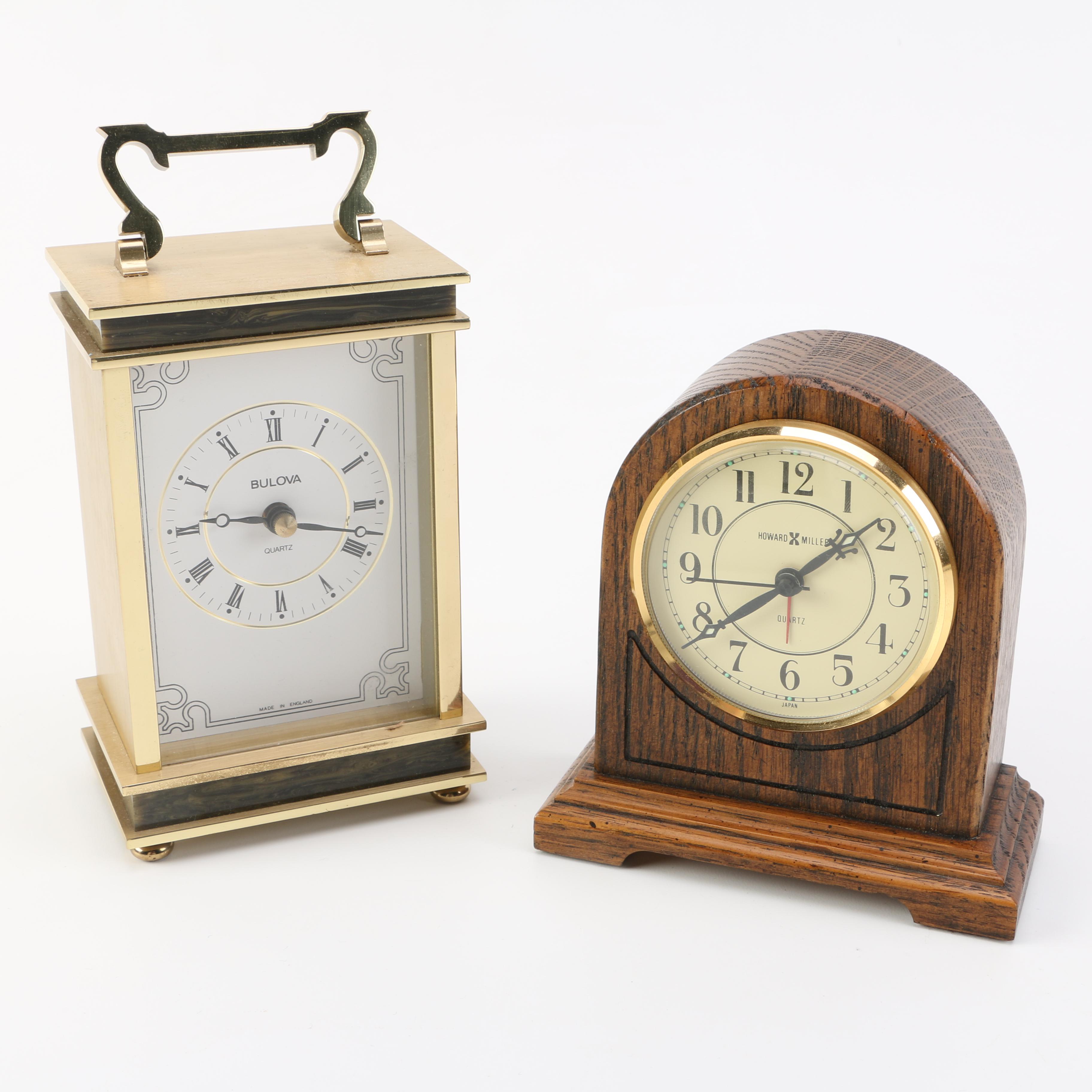 Bulova and Howard Miller Shelf Clocks
