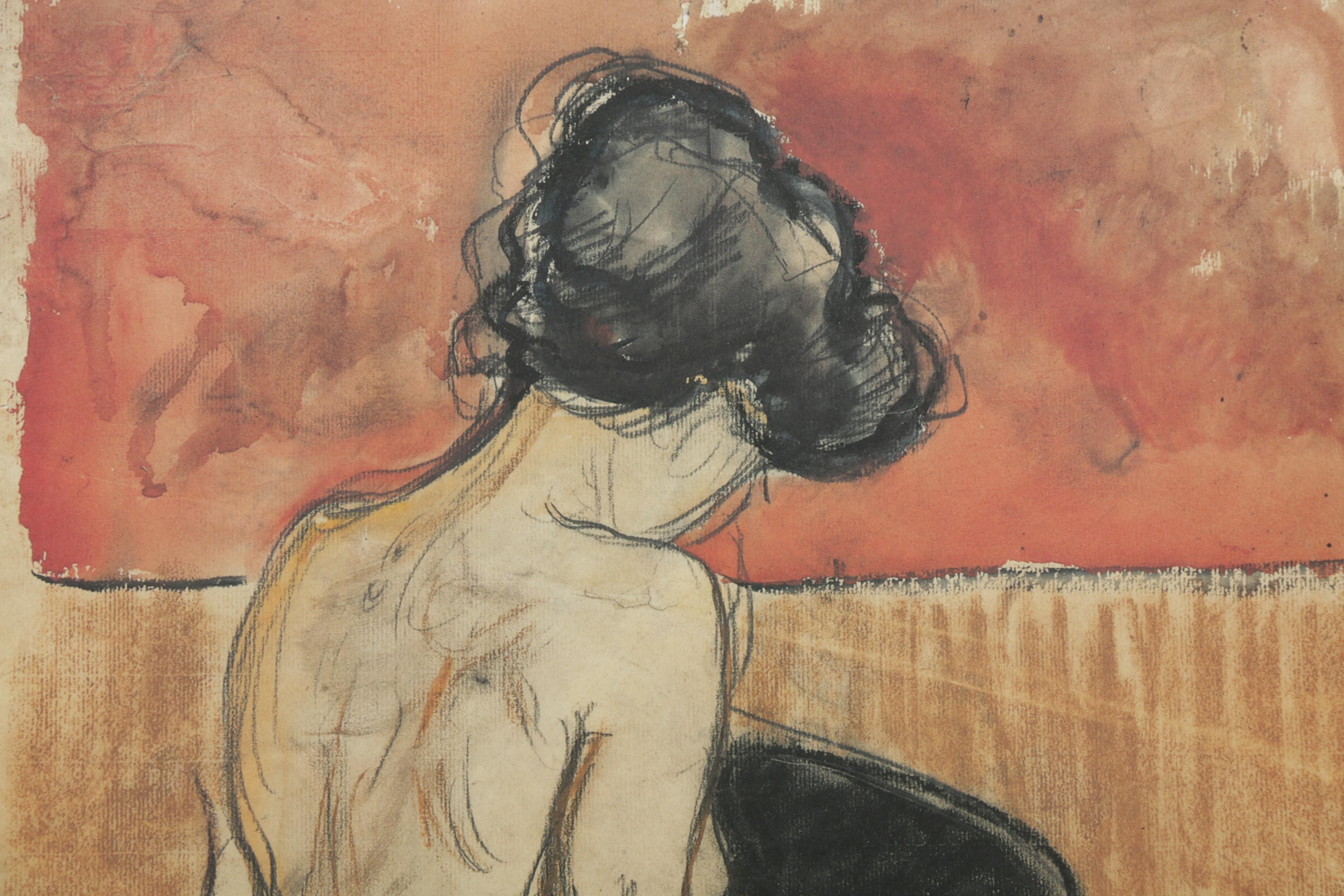 Offset Lithograph After Edvard Munch's "Seated Model"