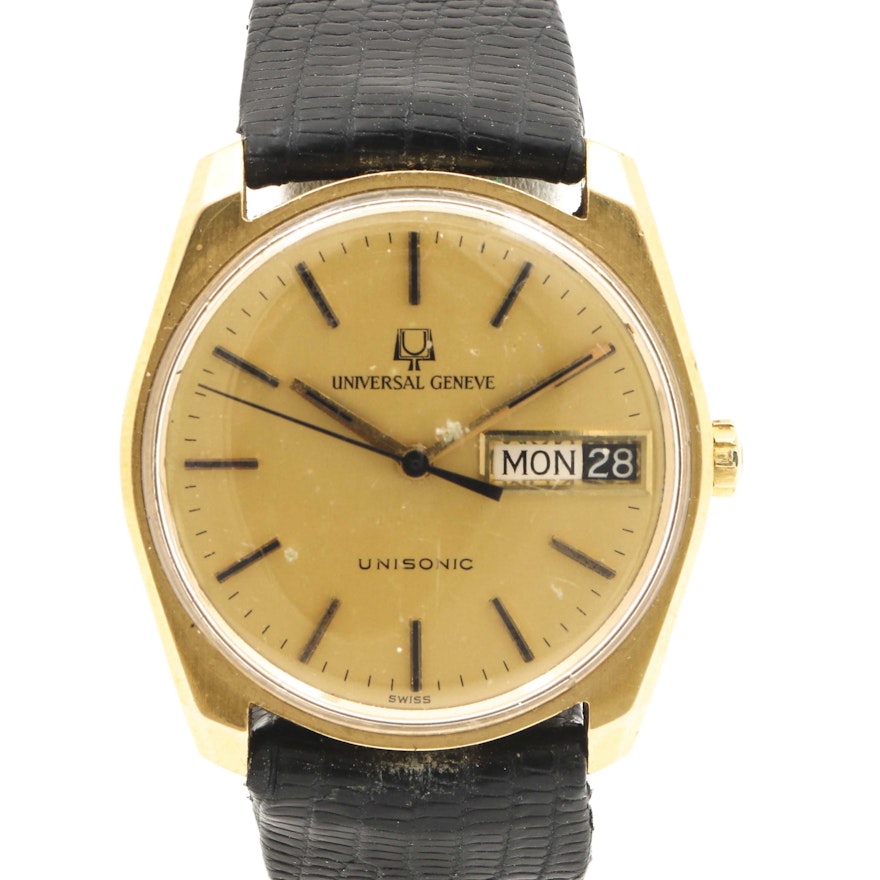 Universal Geneve Unisonic 18K Yellow Gold Wristwatch