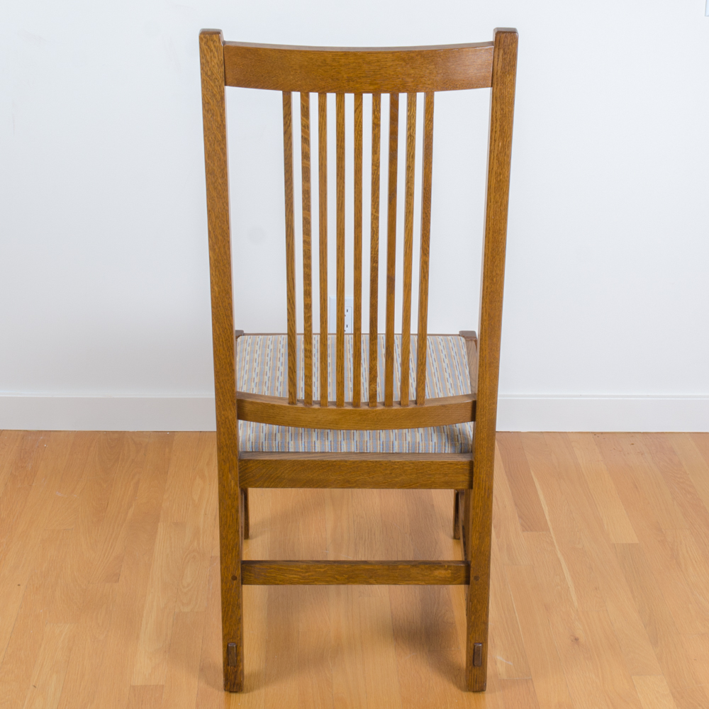 Set of Mission  Style Oak  Dining Chairs by Stickley