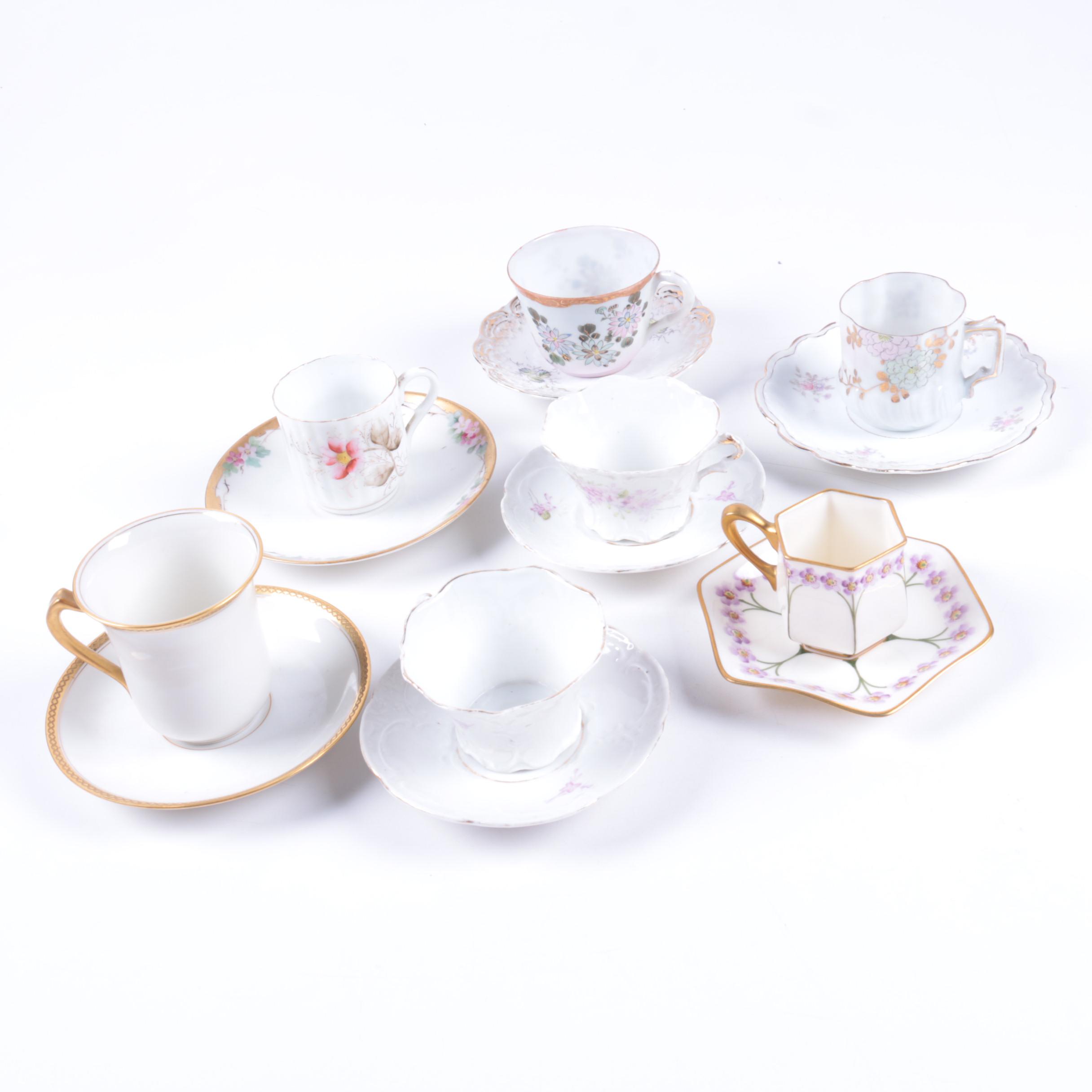 Teacups and Saucers Featuring Haviland