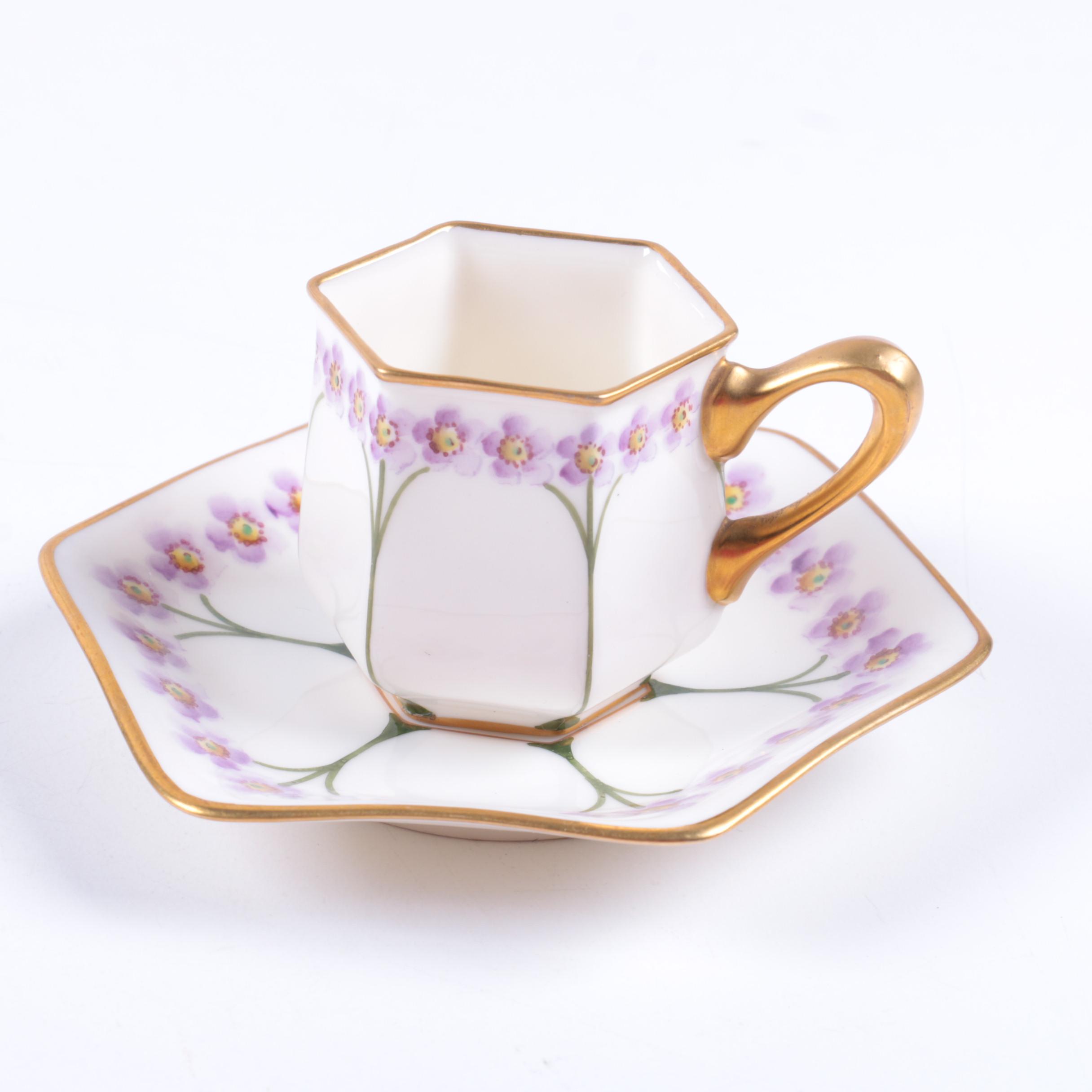 Teacups and Saucers Featuring Haviland