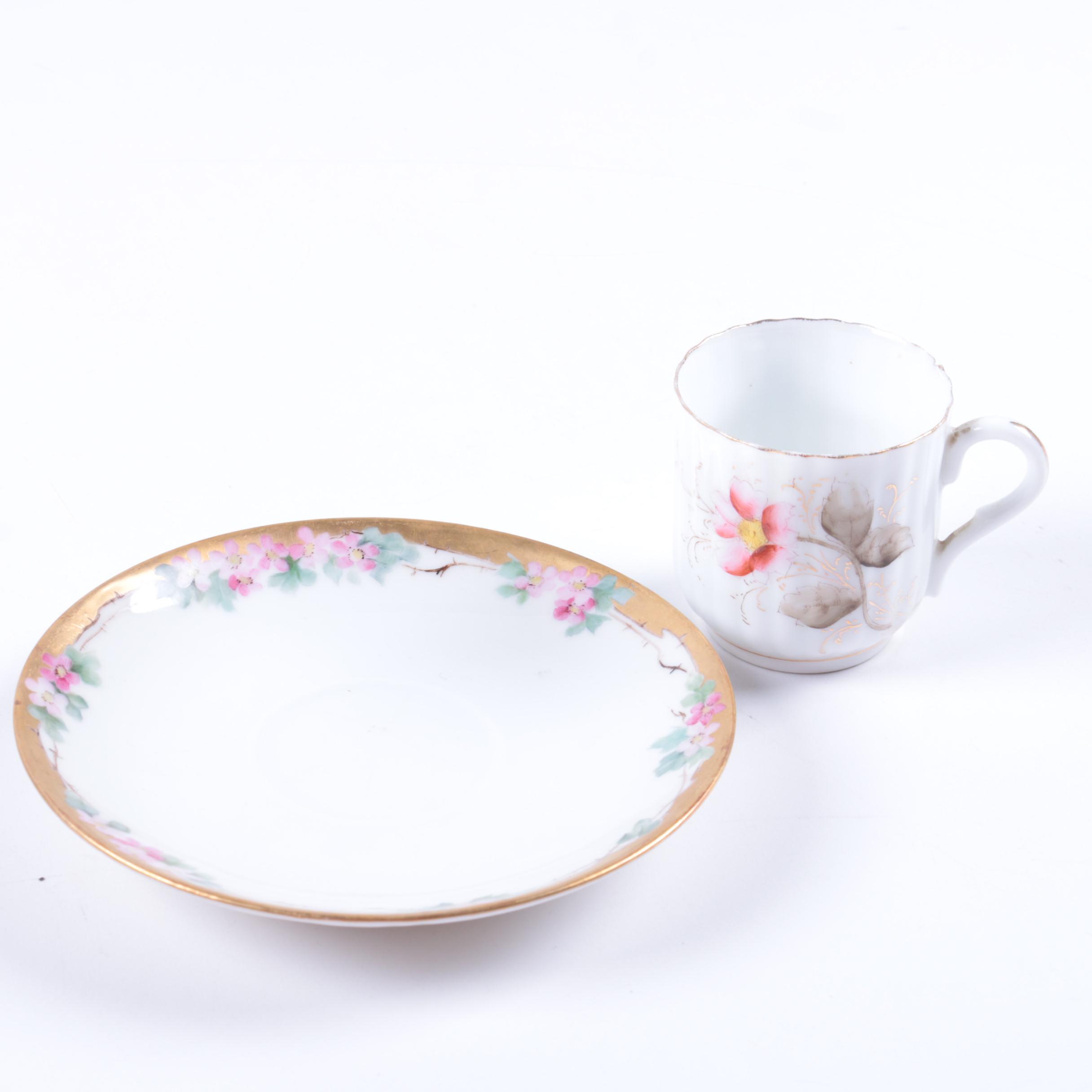 Teacups and Saucers Featuring Haviland