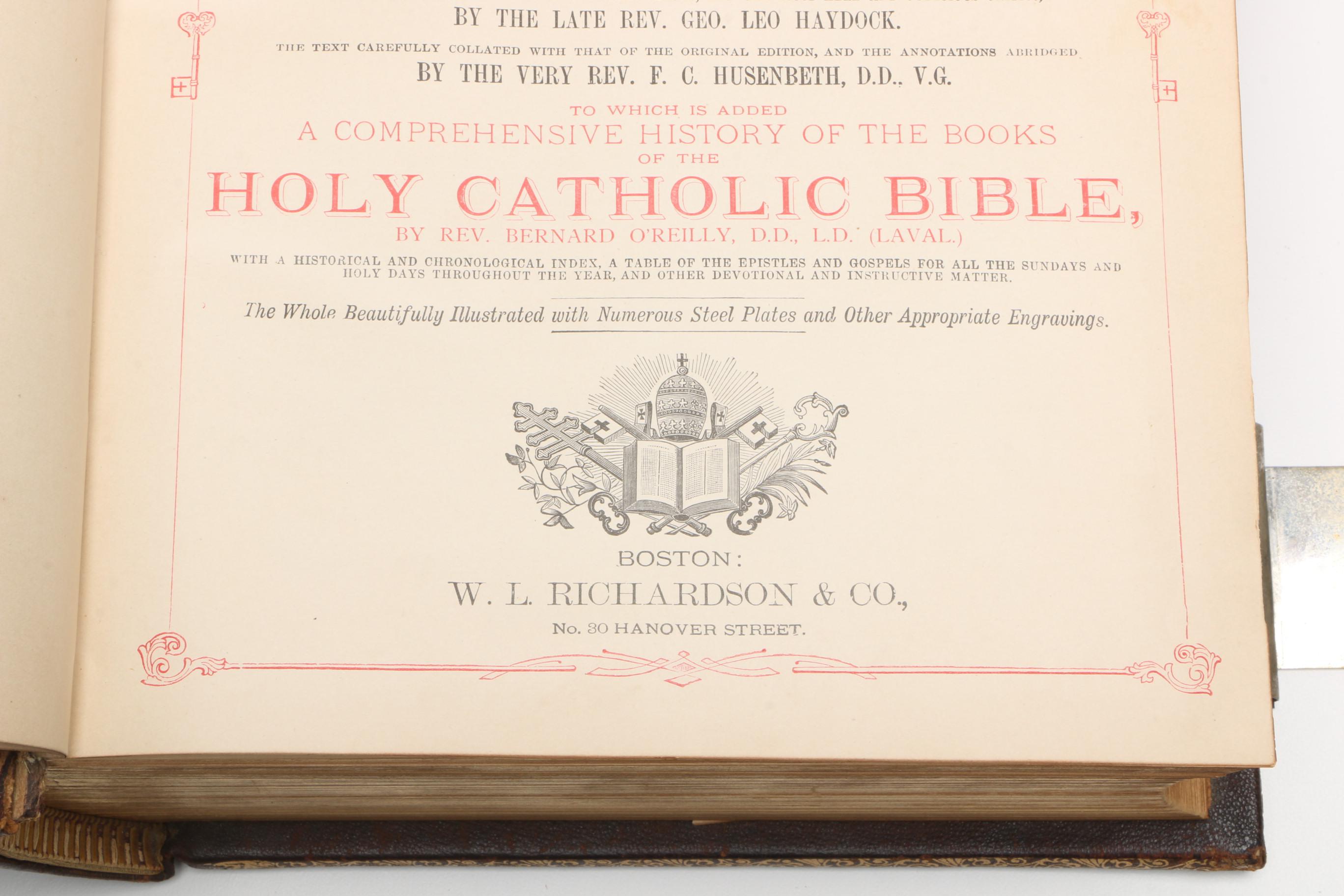 1880s Haydock Catholic Family Bible