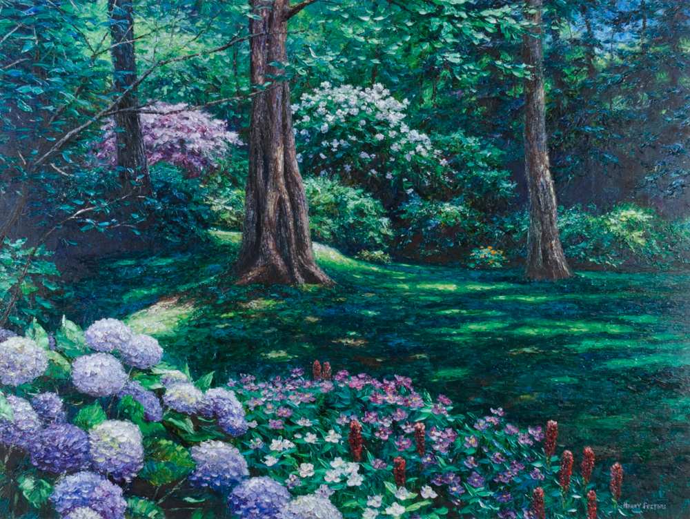 Henry Peeters Oil Painting of a Forest