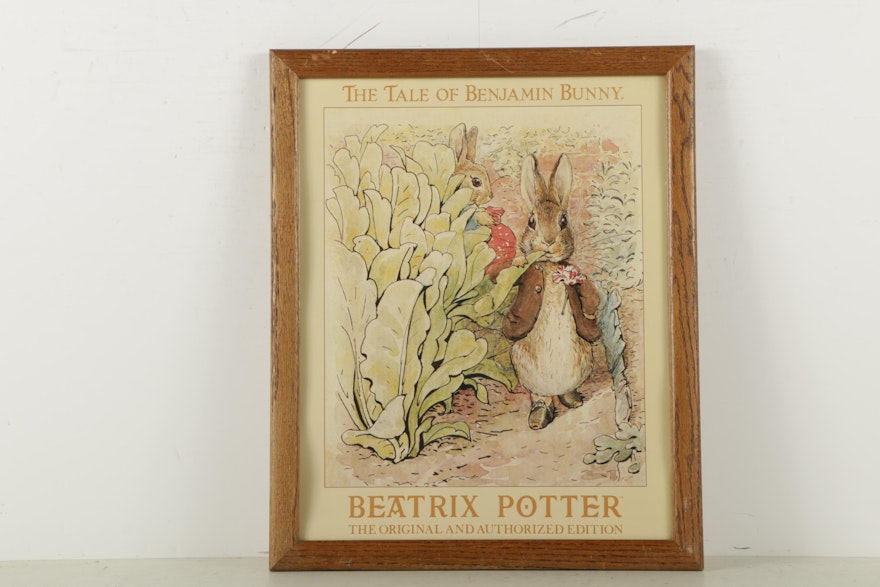 Offset Lithograph After Beatrix Potter "The Tale of Benjamin Bunny"