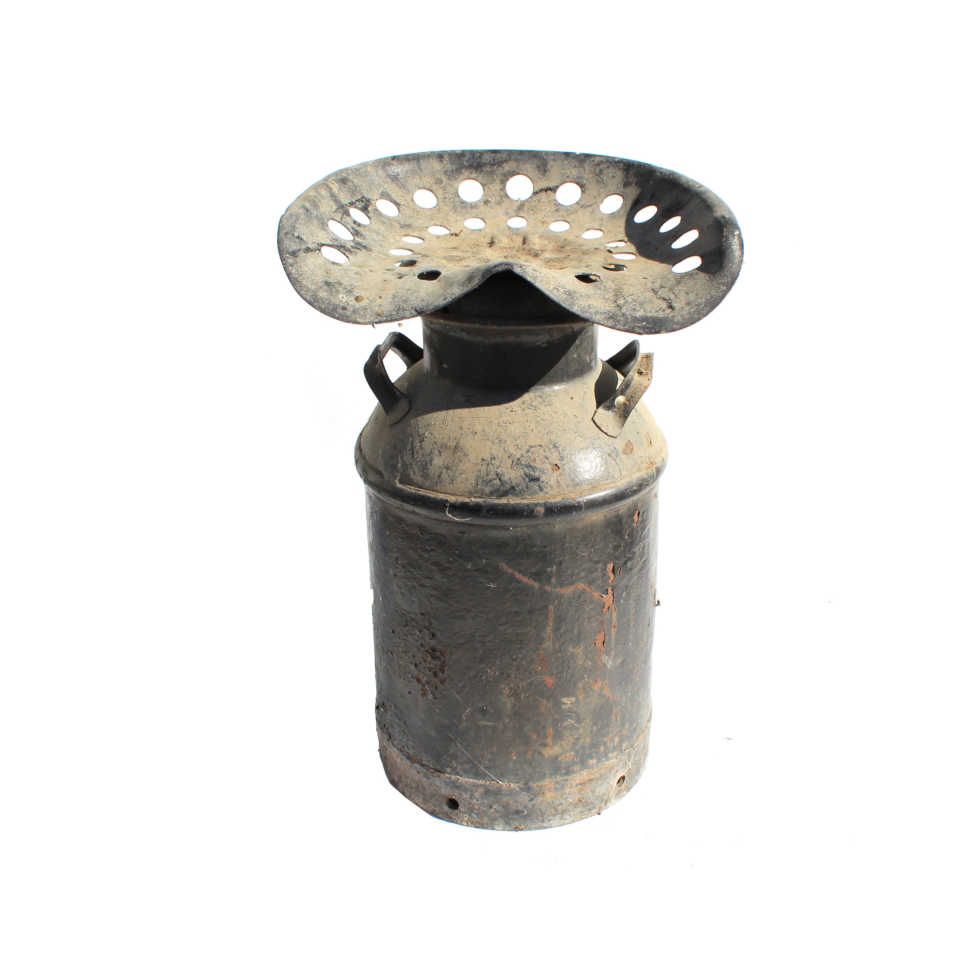 Repurposed Tractor Seat and Milk Jug Stool EBTH