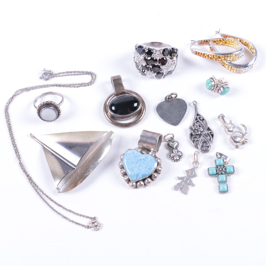 Assortment of Sterling Silver Jewelry