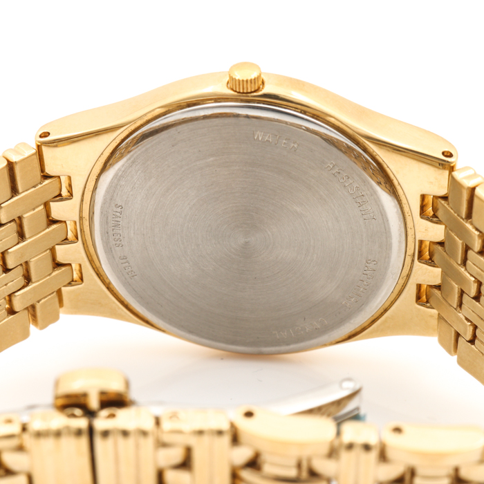 Wittnauer Laureate Gold Tone Stainless Steel  Diamond Bezel Watch