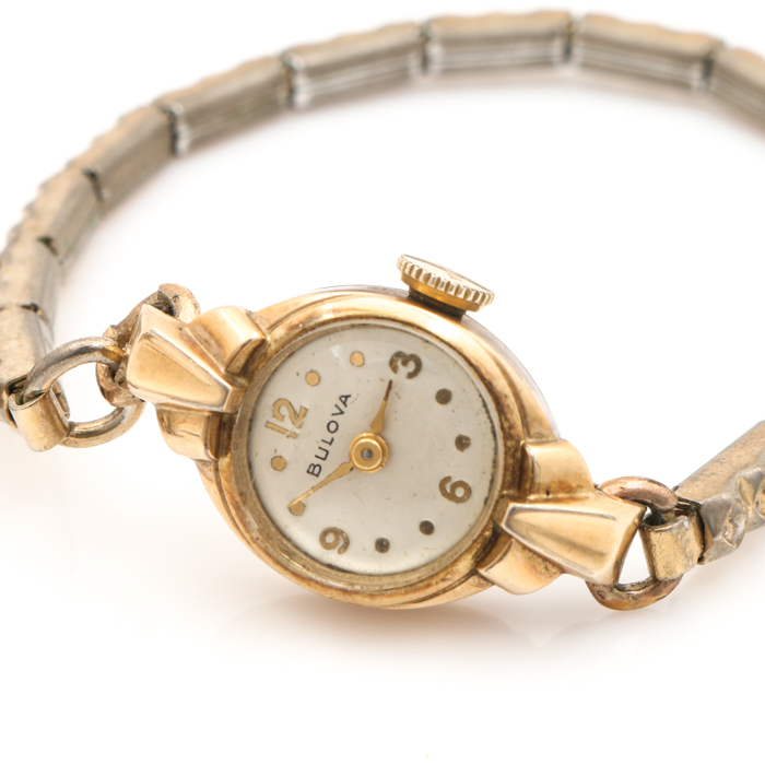 Selection of Bulova 10K Rolled Gold Plate, Diamond and Gold Filled Watches