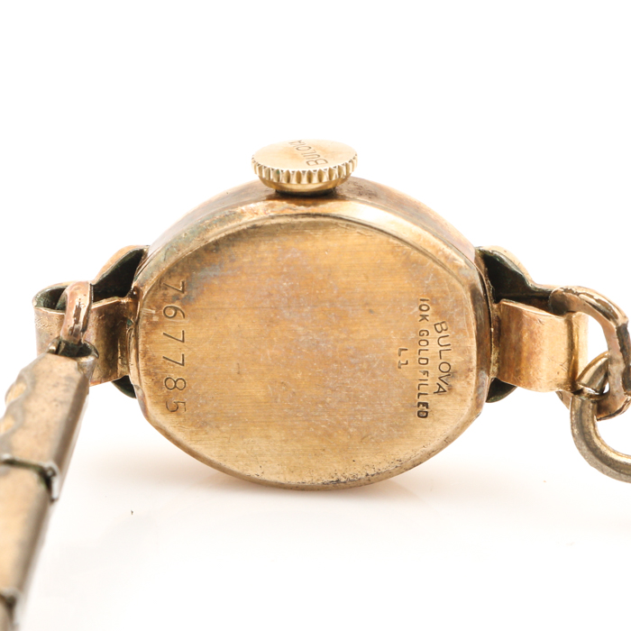 Selection of Bulova 10K Rolled Gold Plate, Diamond and Gold Filled Watches