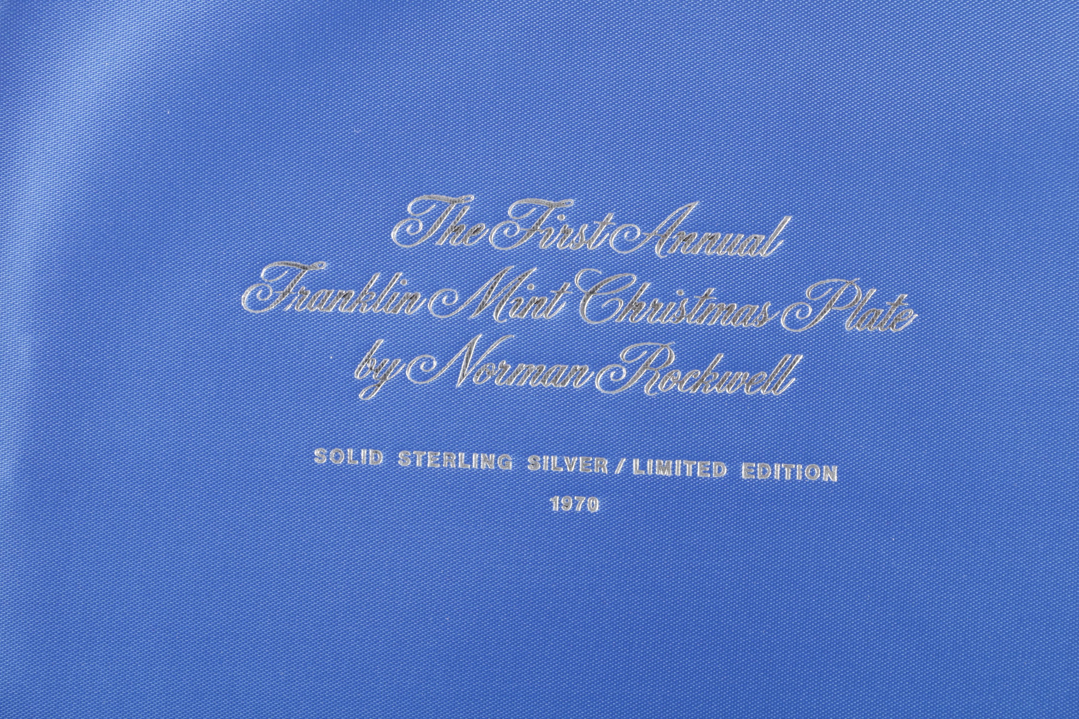 Franklin Mint Norman Rockwell Sterling Silver Christmas Collector's Plates