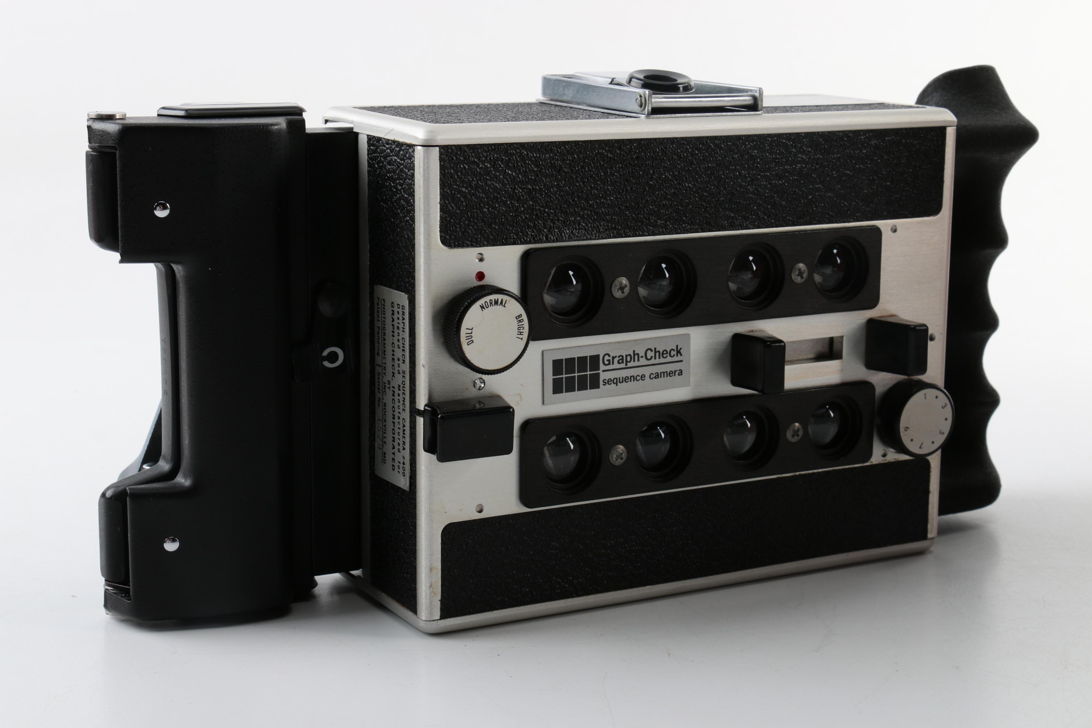 Vintage Polaroid Graph-Check Sequence Camera and Accessories