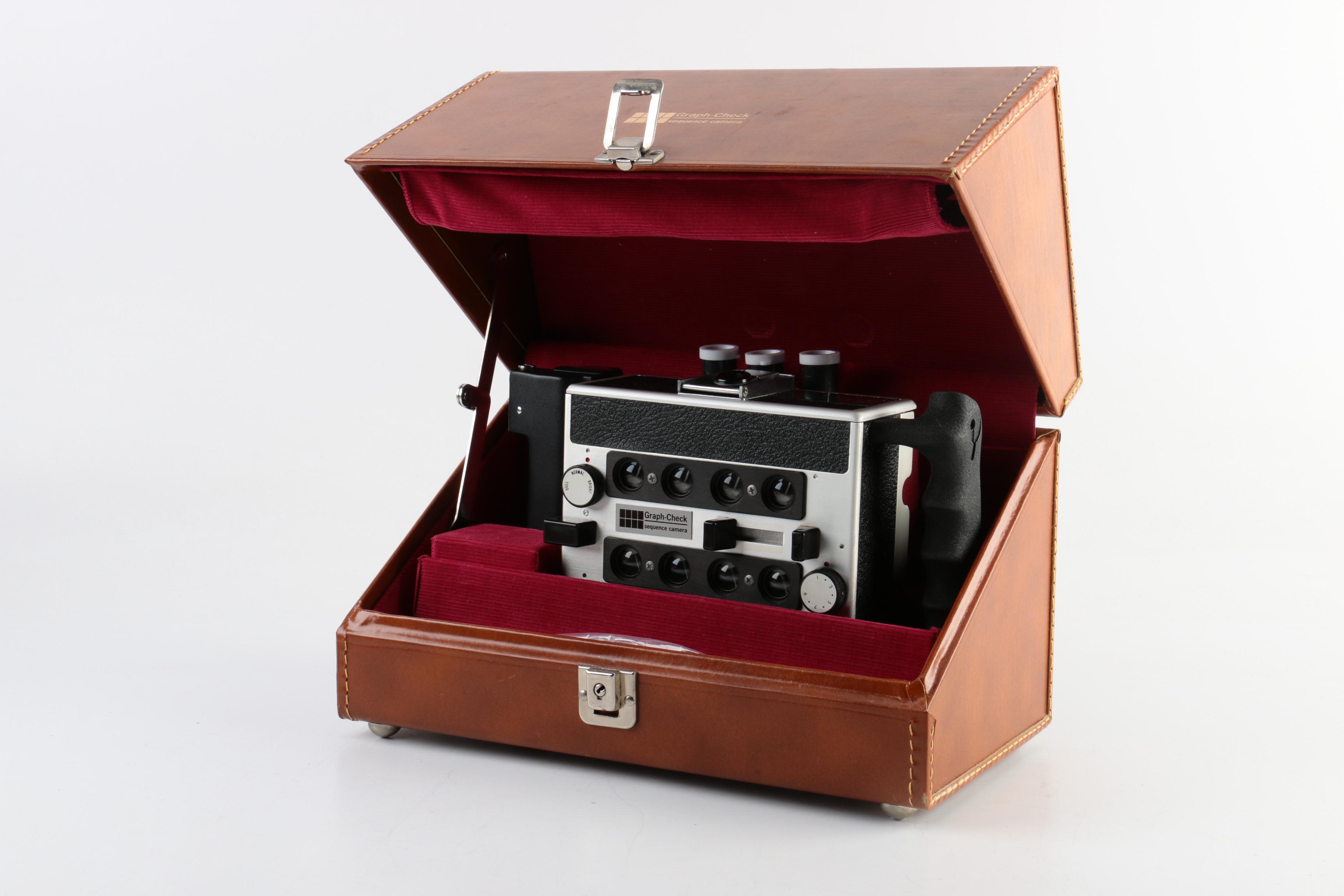 Vintage Polaroid Graph-Check Sequence Camera and Accessories