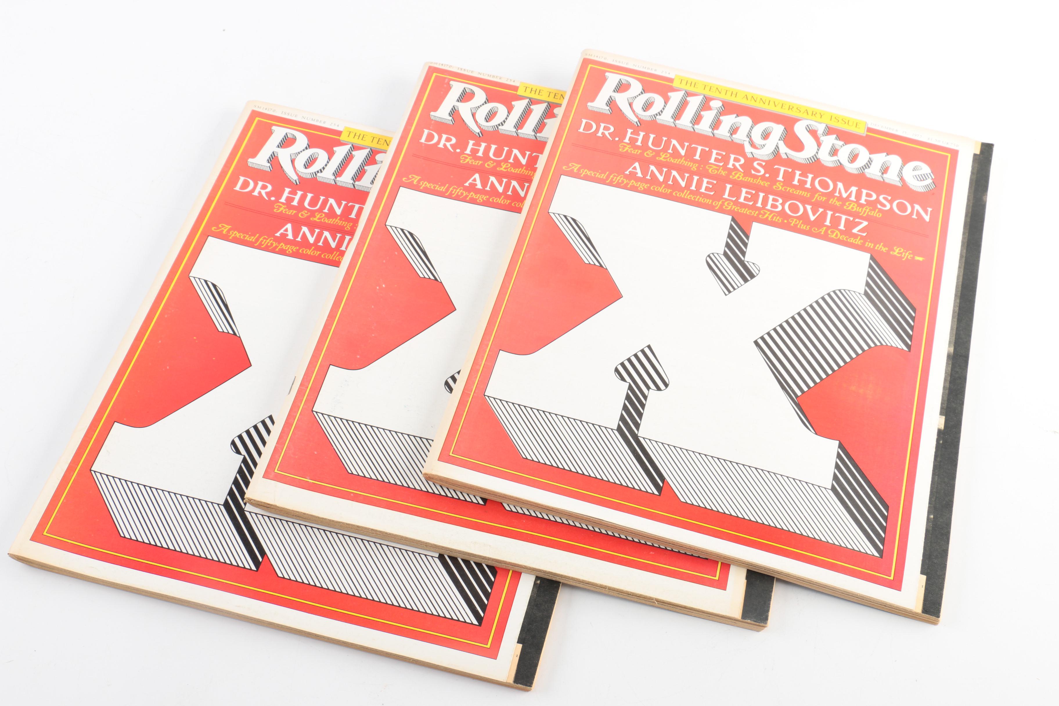 "Rolling Stones Illustrated Record" Assorted Vintage "Rolling Stone" Magazines