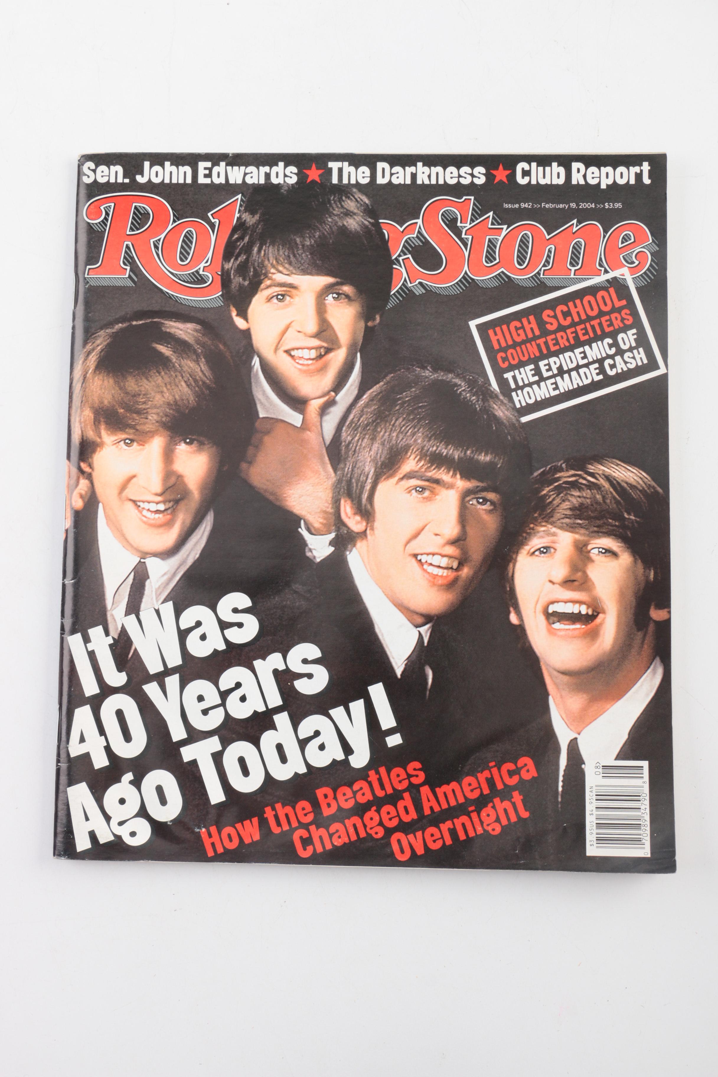 "Rolling Stones Illustrated Record" Assorted Vintage "Rolling Stone" Magazines