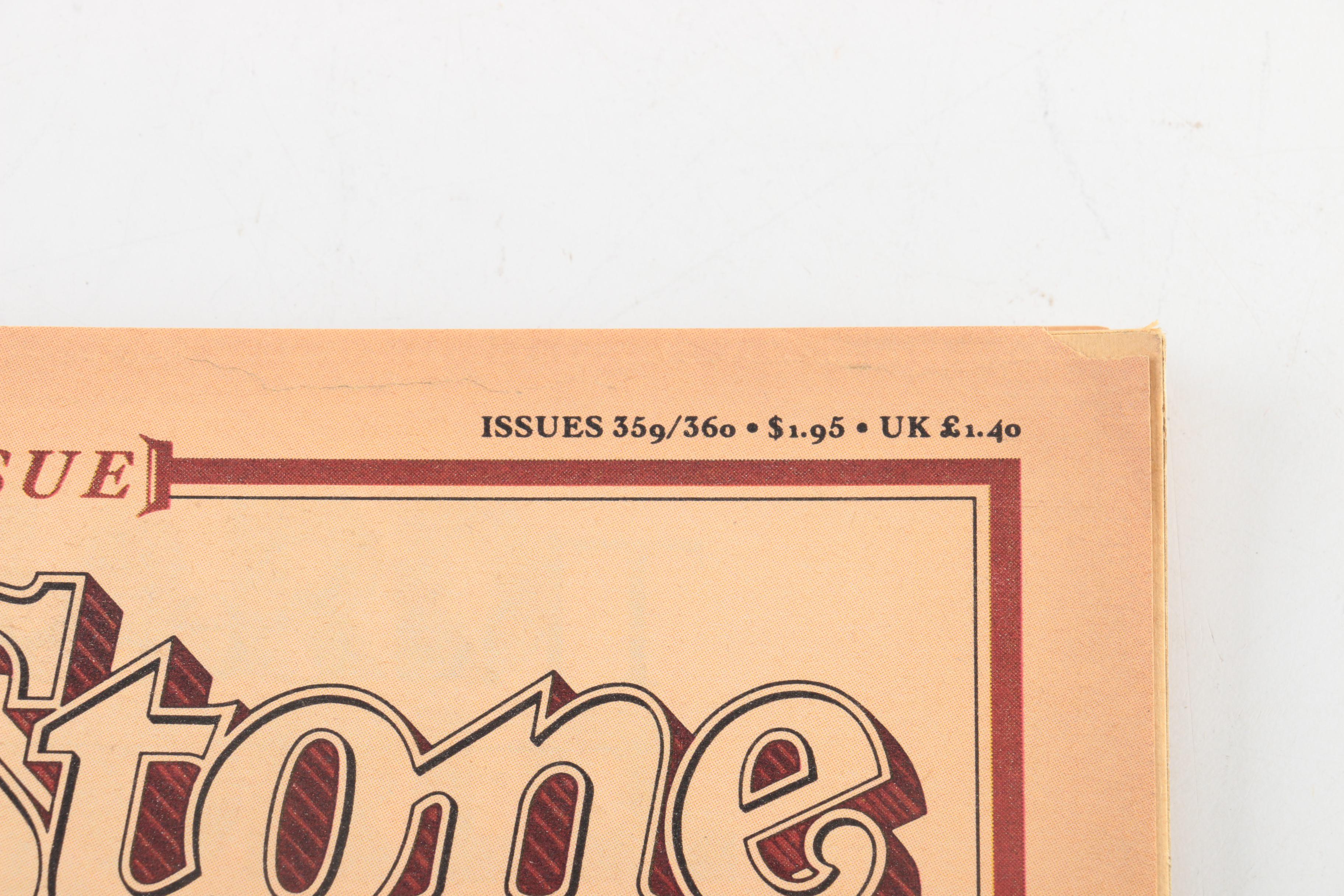 "Rolling Stones Illustrated Record" Assorted Vintage "Rolling Stone" Magazines